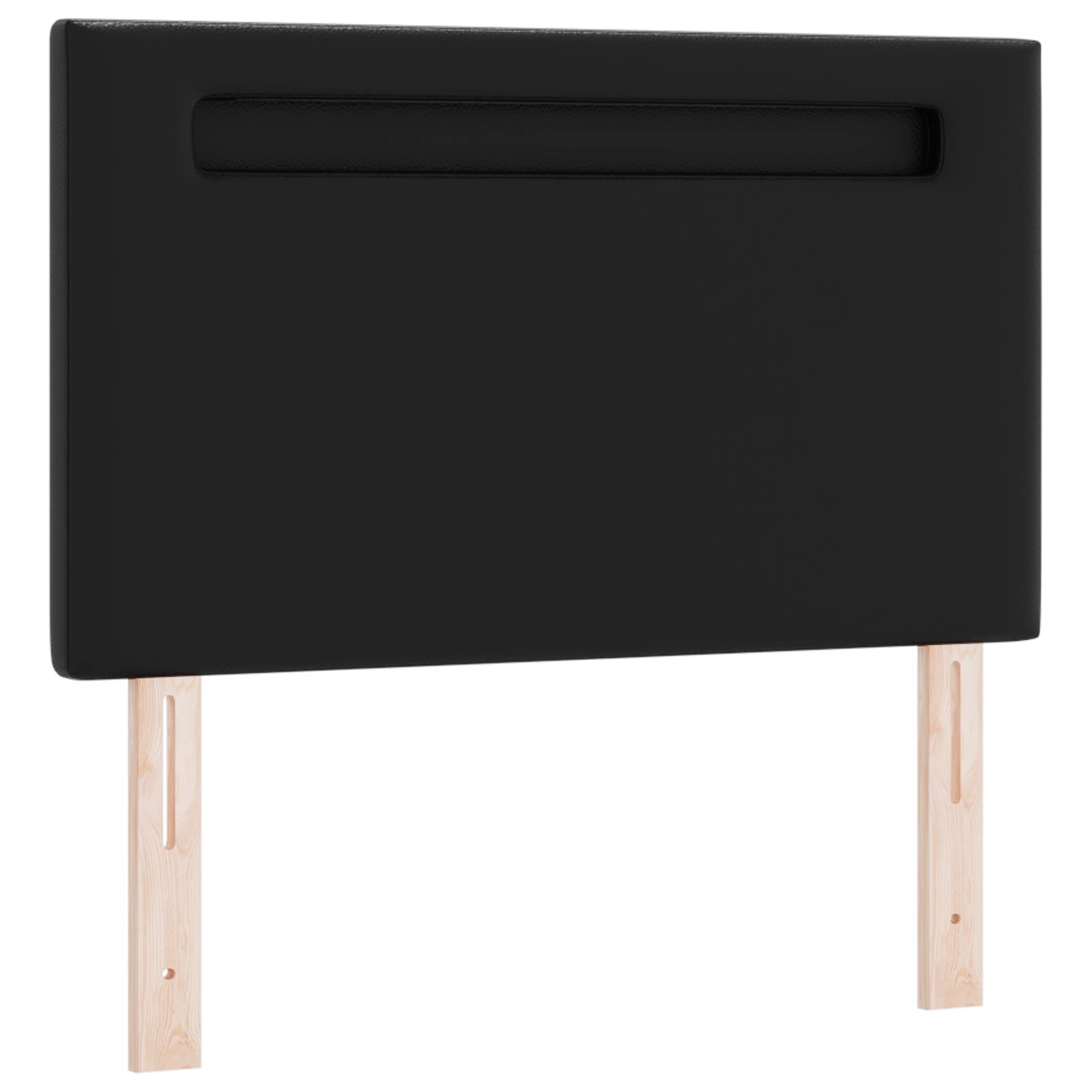Lit à ressorts avec matelas Noir 120 x 190 cm Simili cuir - XIOS