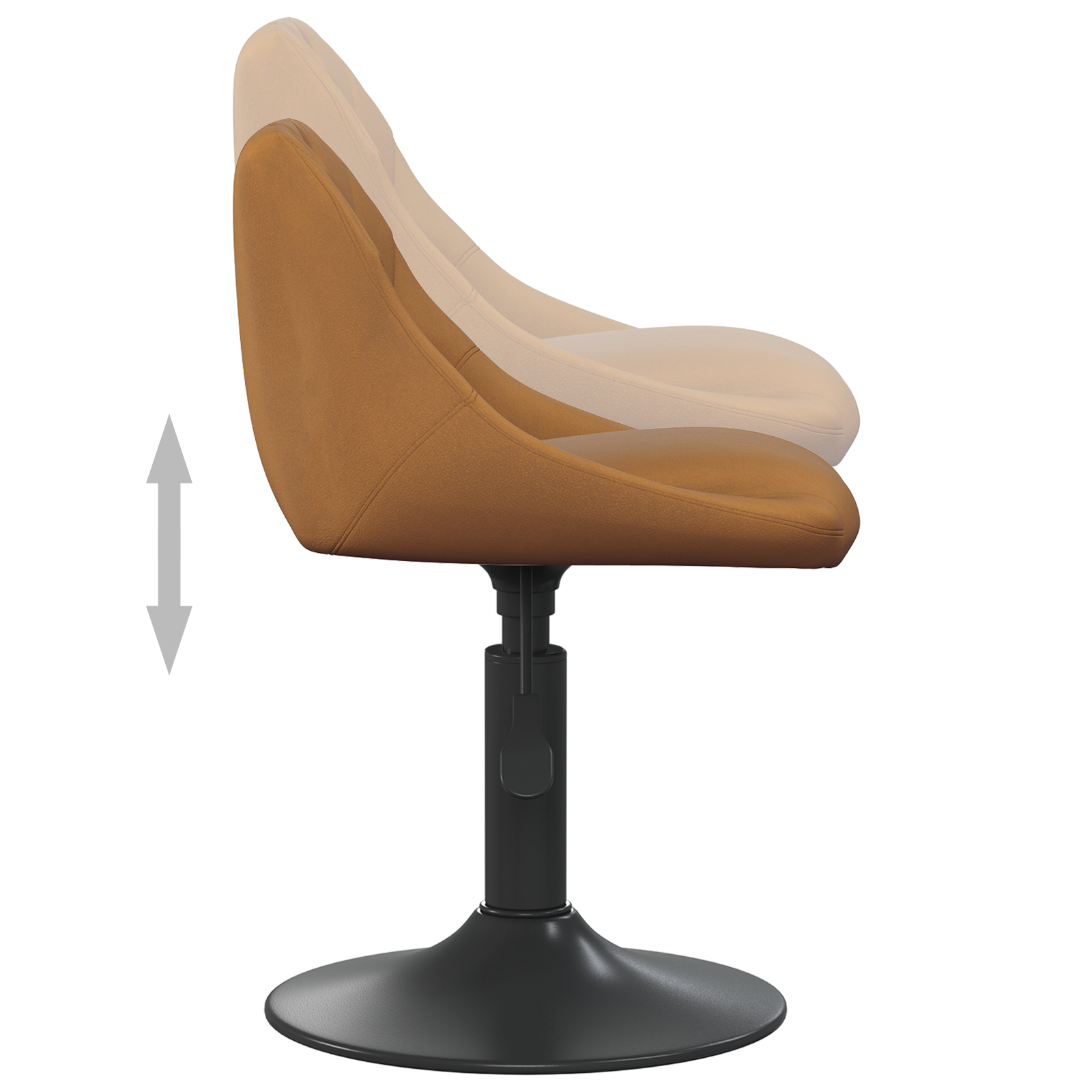 Chaises de salle à manger pivotantes Géométrique 2 pcs Marron - XIOS