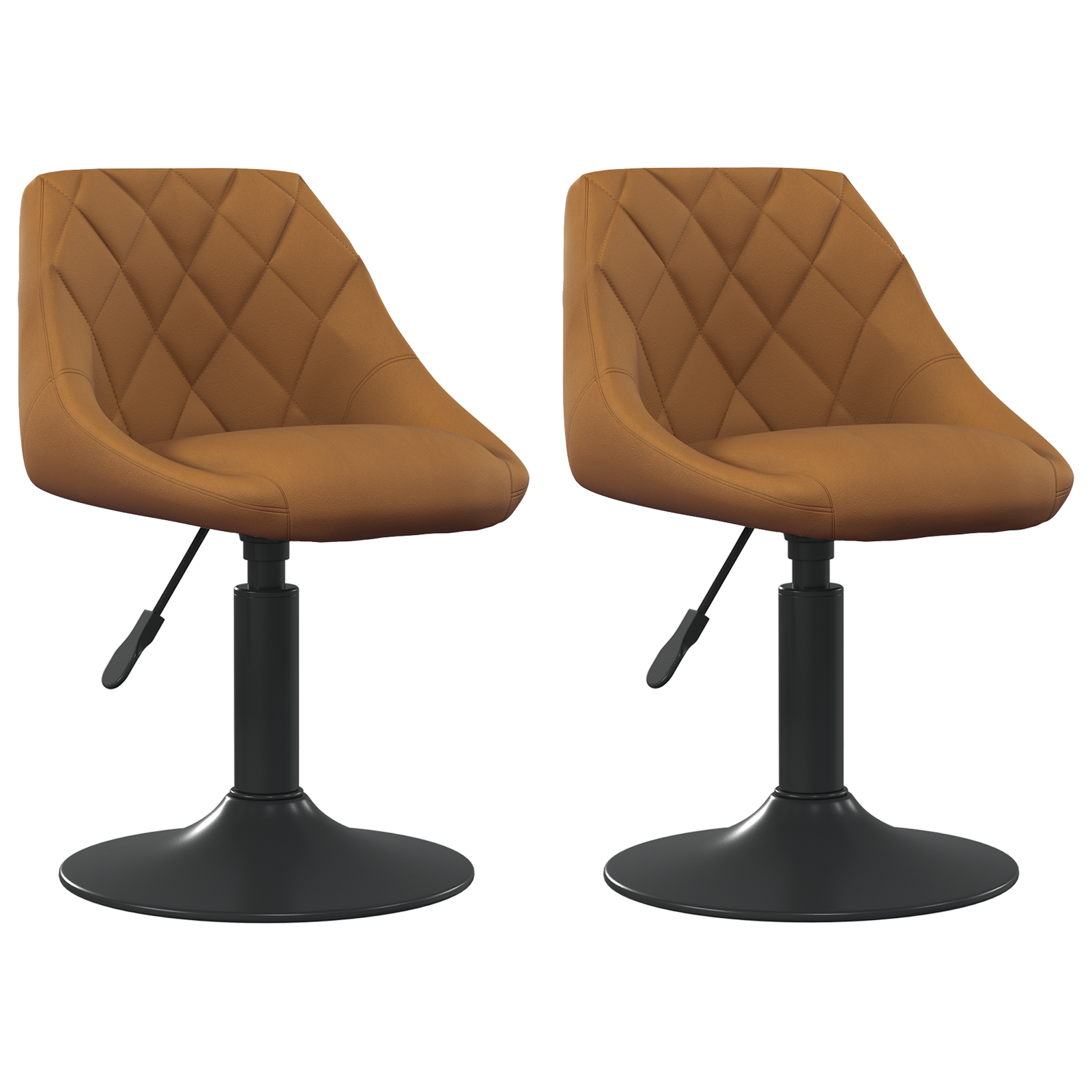 Chaises de salle à manger pivotantes Géométrique 2 pcs Marron - XIOS