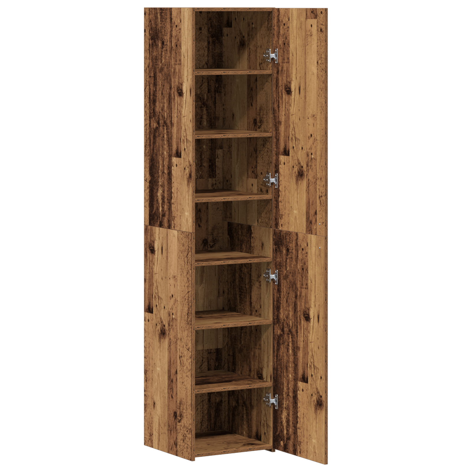 Highboard en vieux bois 40x42.5x185 cm en bois reconstitué
