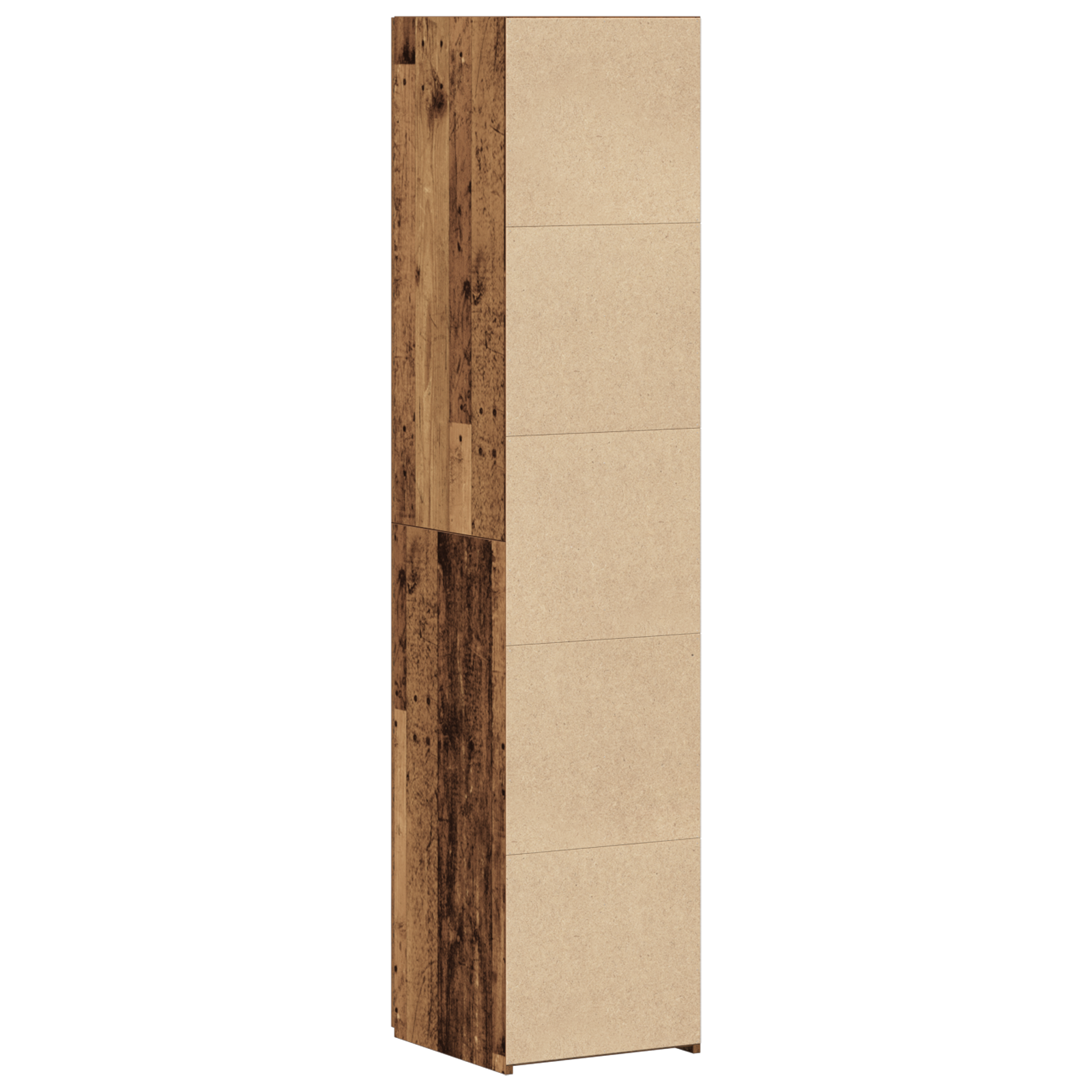 Highboard en vieux bois 40x42.5x185 cm en bois reconstitué