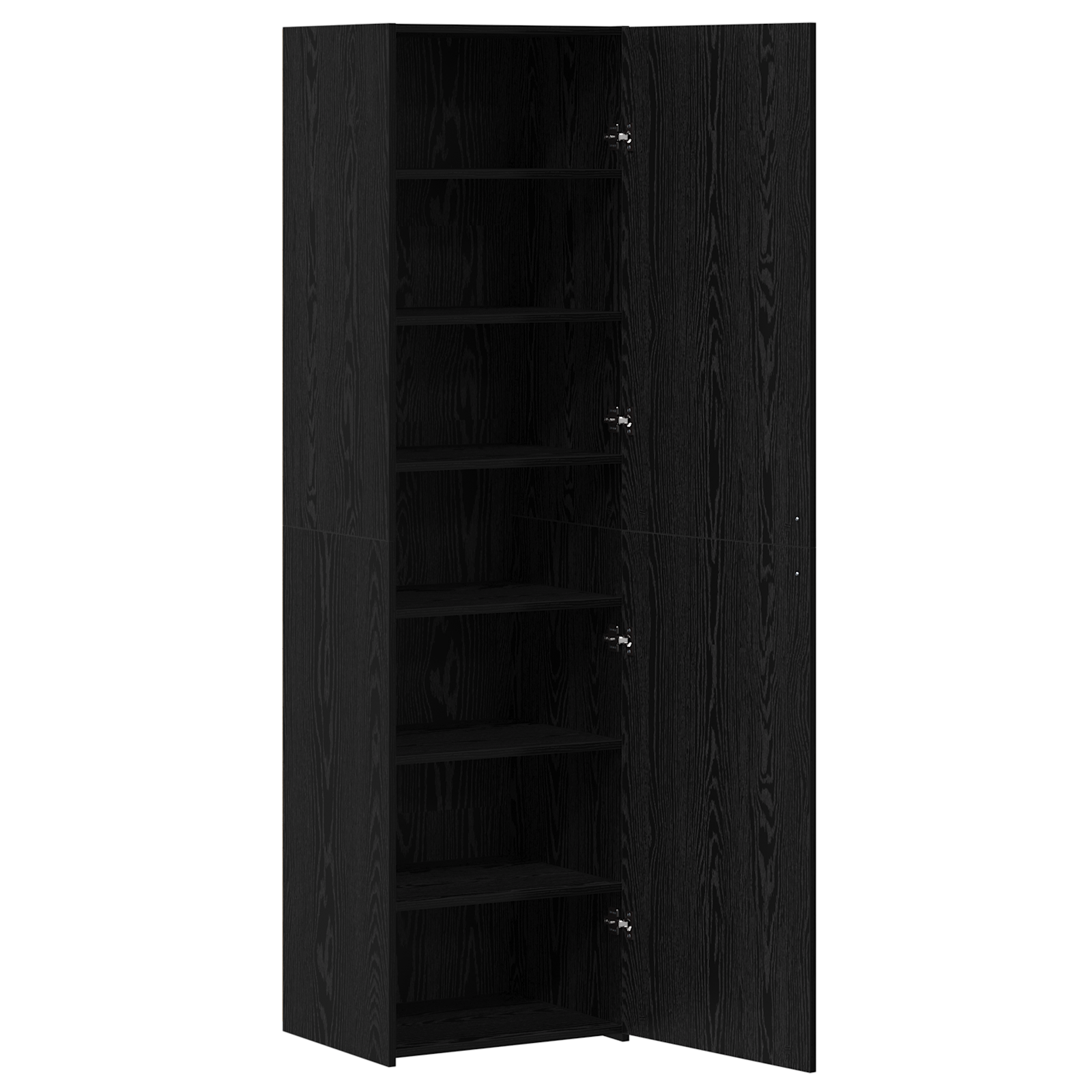 Buffet en chêne noir 50x42.5x185 cm en bois reconstitué