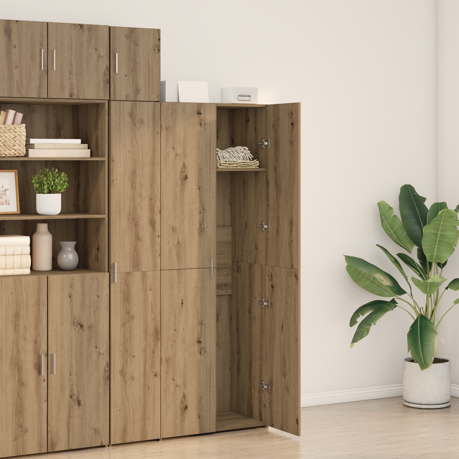 Haut Meuble Chêne Artisan 70x42.5x185 cm Bois d'ingénierie