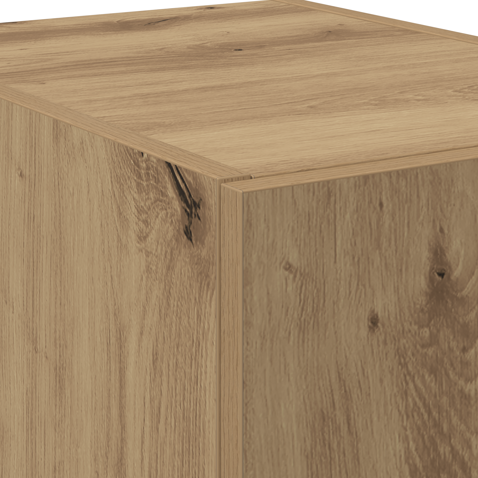 Buffet haut en chêne artisanal 40x42,5x185 cm en bois d'ingénierie