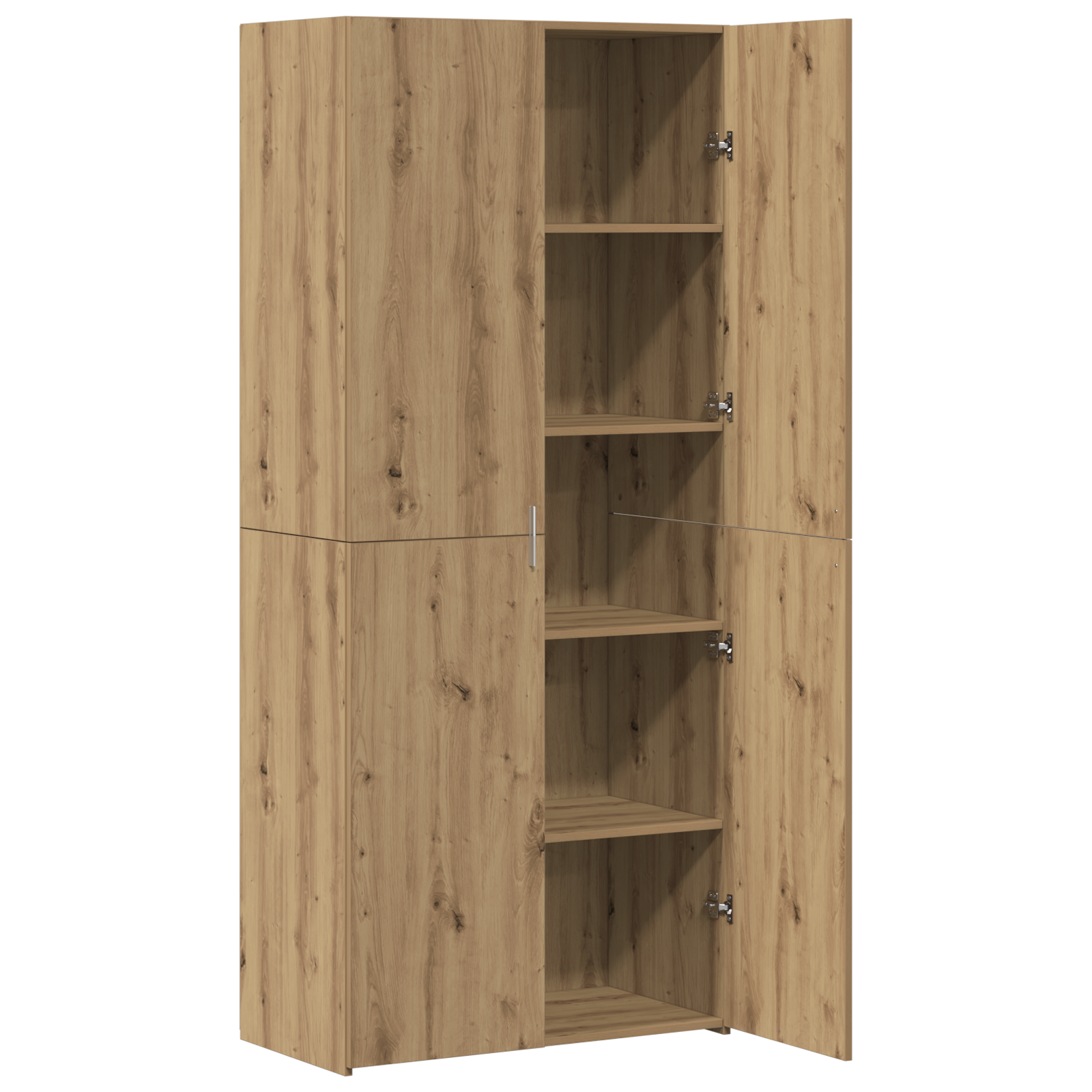 Buffet haut en chêne artisanal 40x42,5x185 cm en bois d'ingénierie