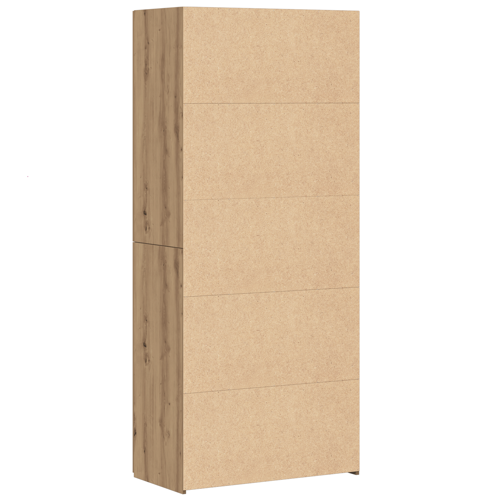 Buffet haut en chêne artisanal 40x42,5x185 cm en bois d'ingénierie