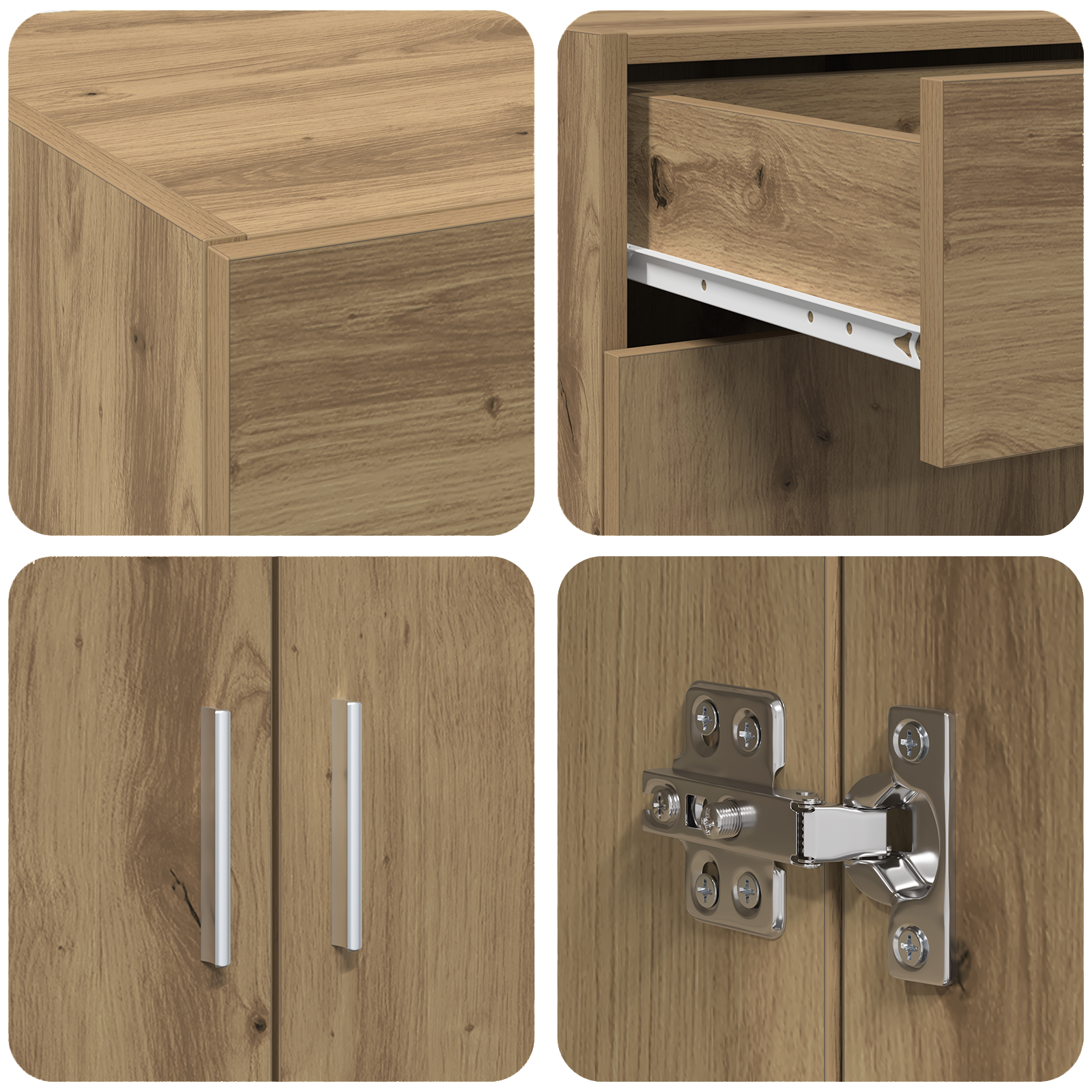 Meuble de rangement Chêne 80x42,5x93,5 cm Bois d'ingénierie