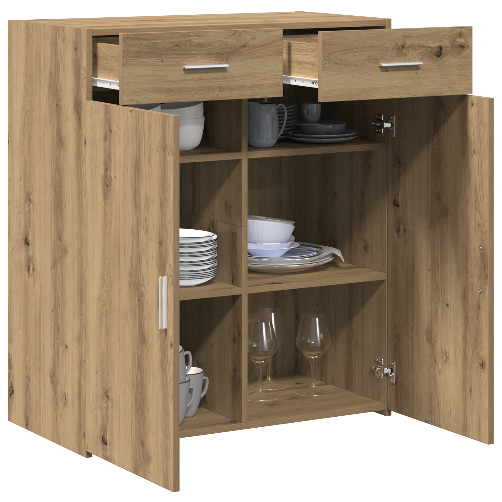 Meuble de rangement Chêne 80x42,5x93,5 cm Bois d'ingénierie