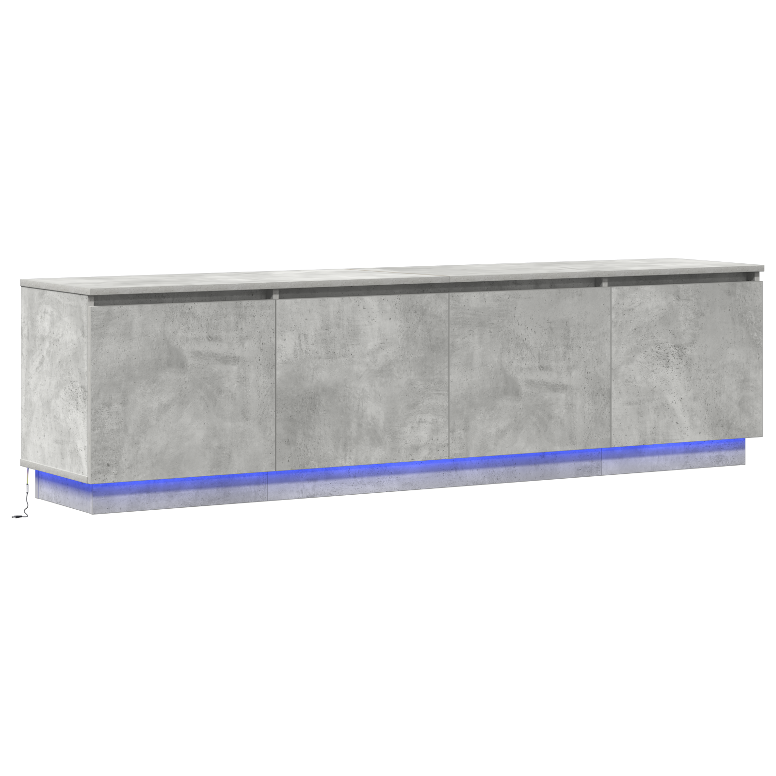 Meuble TV Gris béton 180 x 38 x 49 cm Bois d'ingénierie - XIOS