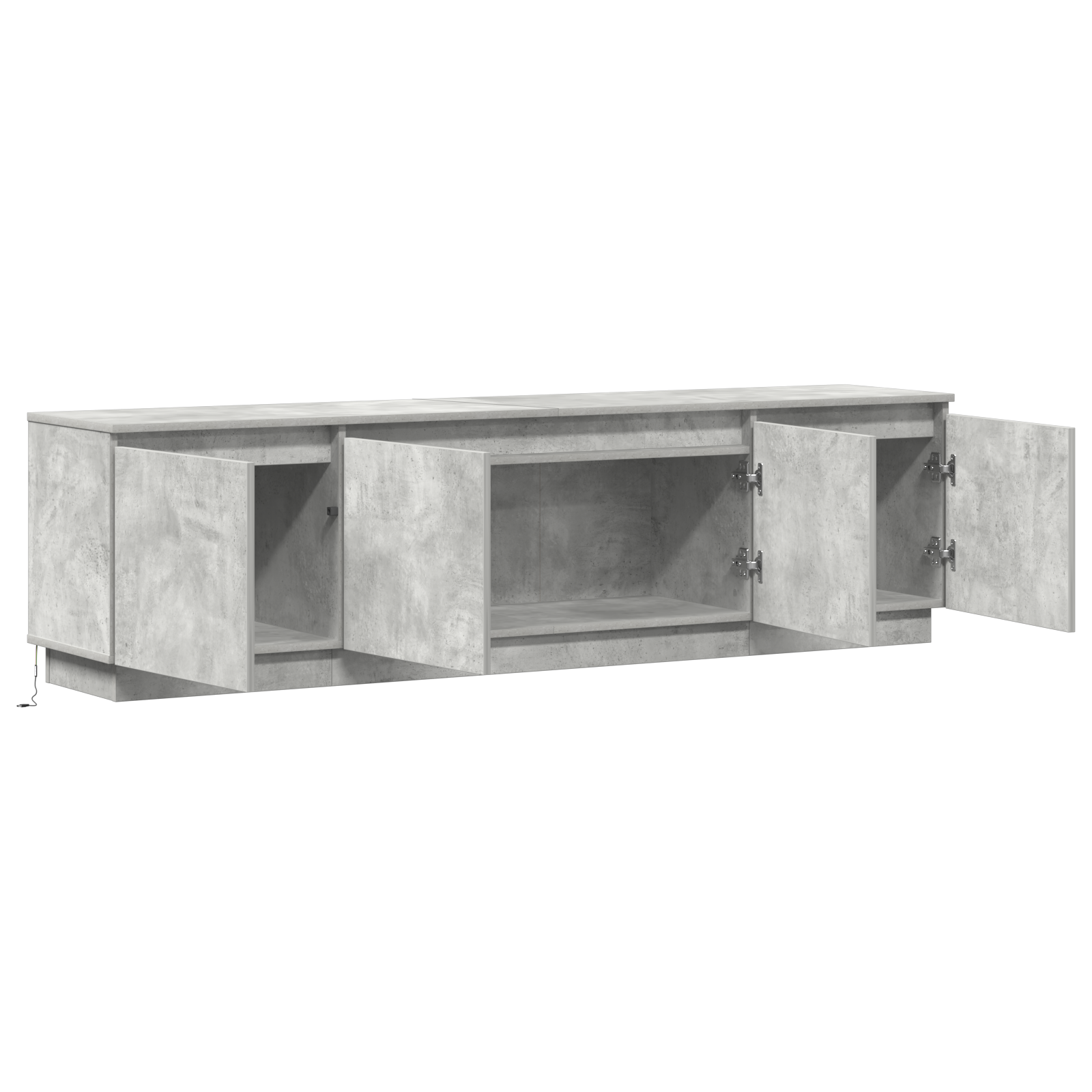 Meuble TV Gris béton 180 x 38 x 49 cm Bois d'ingénierie - XIOS