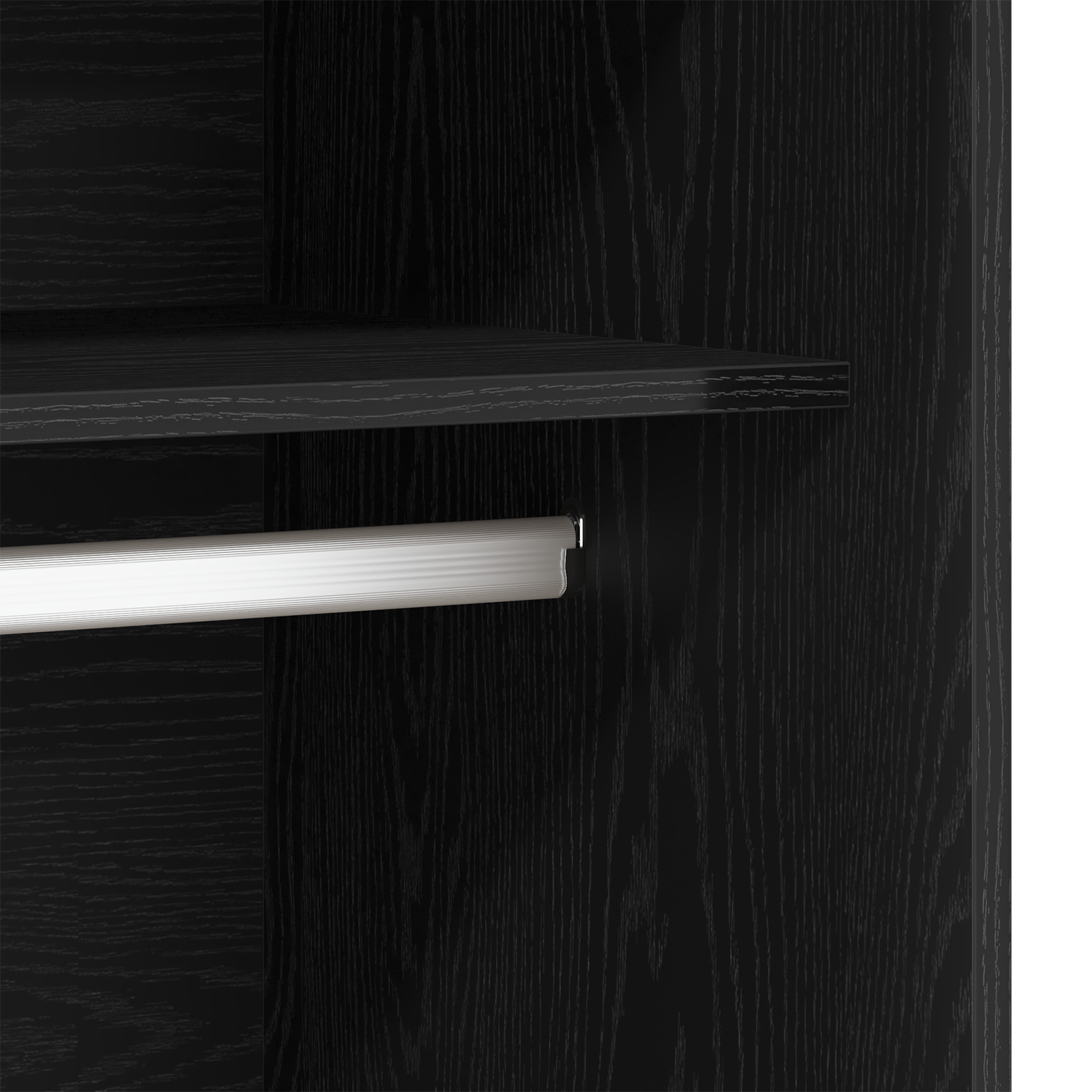 Armoire en chêne noir 80 x 50 x 200 cm - Bois d'ingénierie.