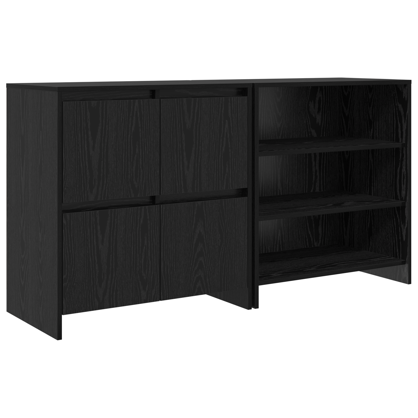 Buffet 2 pcs Chêne noir 70 x 41 x 75 cm Bois d'ingénierie