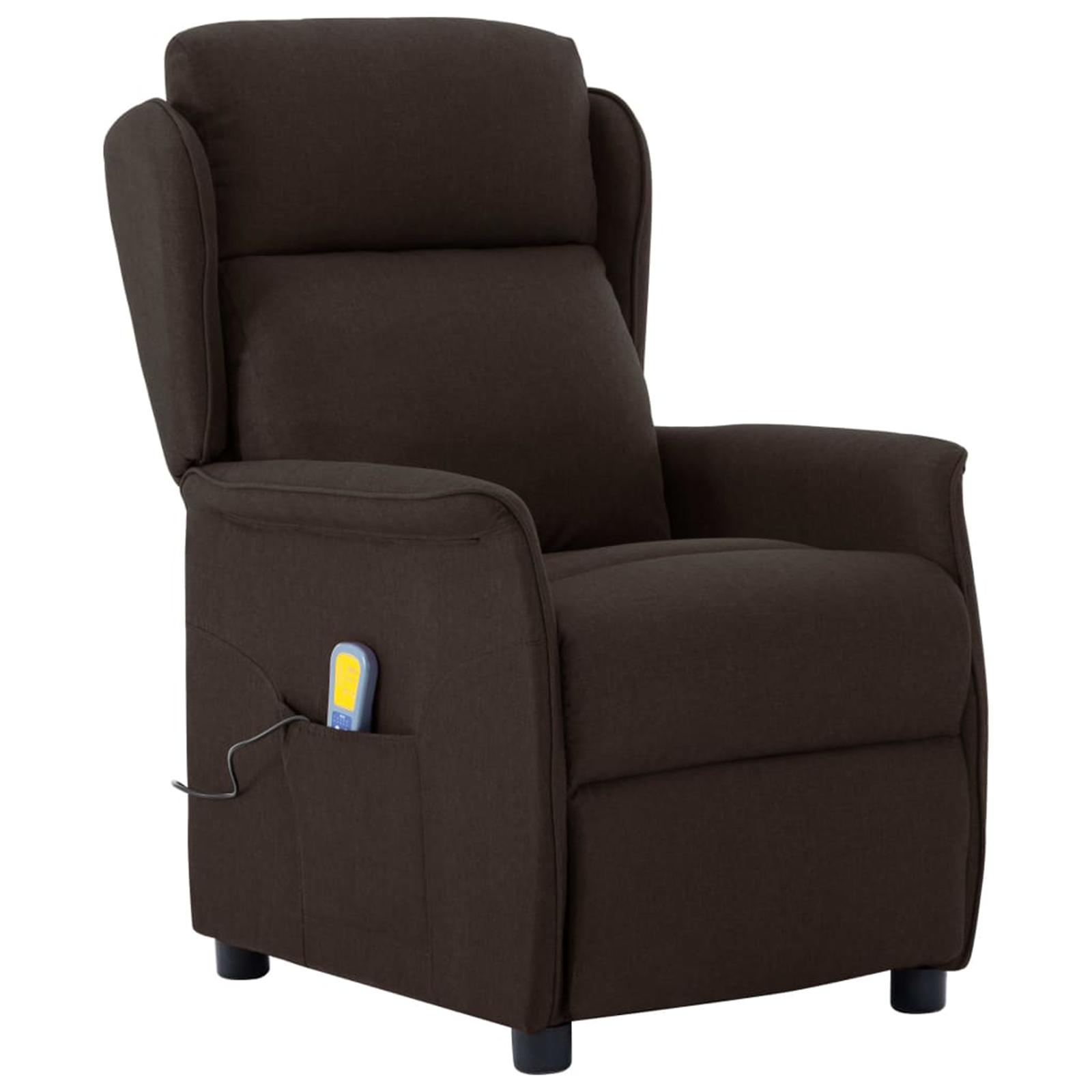 fauteuil de massage en tissu marron foncé