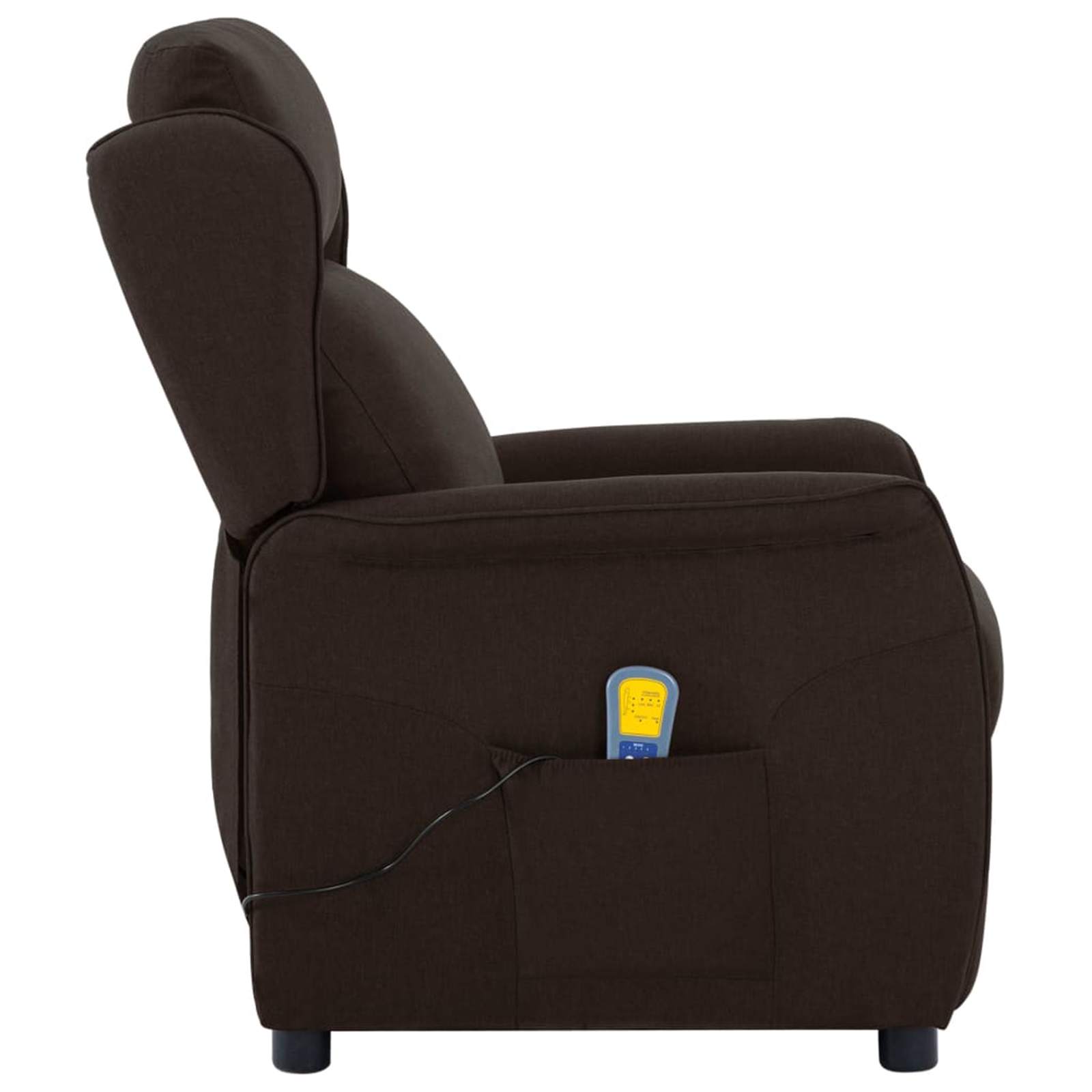 fauteuil de massage en tissu marron foncé