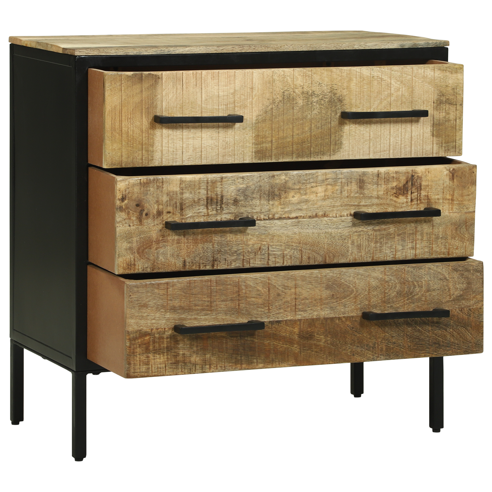 buffet 70x35x70 cm en bois massif de mangue
