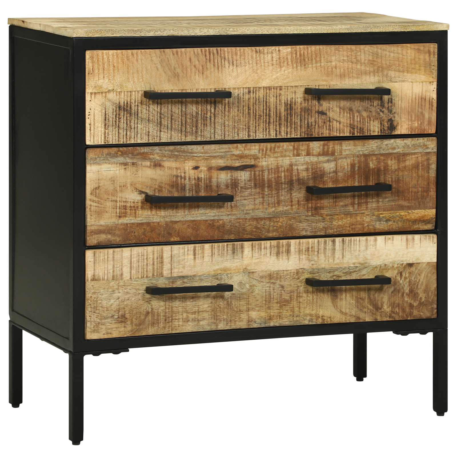 buffet 70x35x70 cm en bois massif de mangue