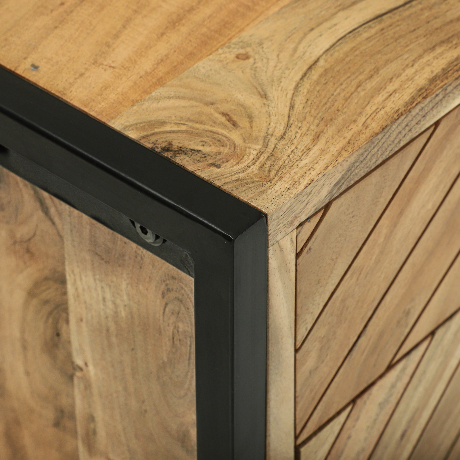 Buffet 100x30x75 cm Bois Massif d'Acacia