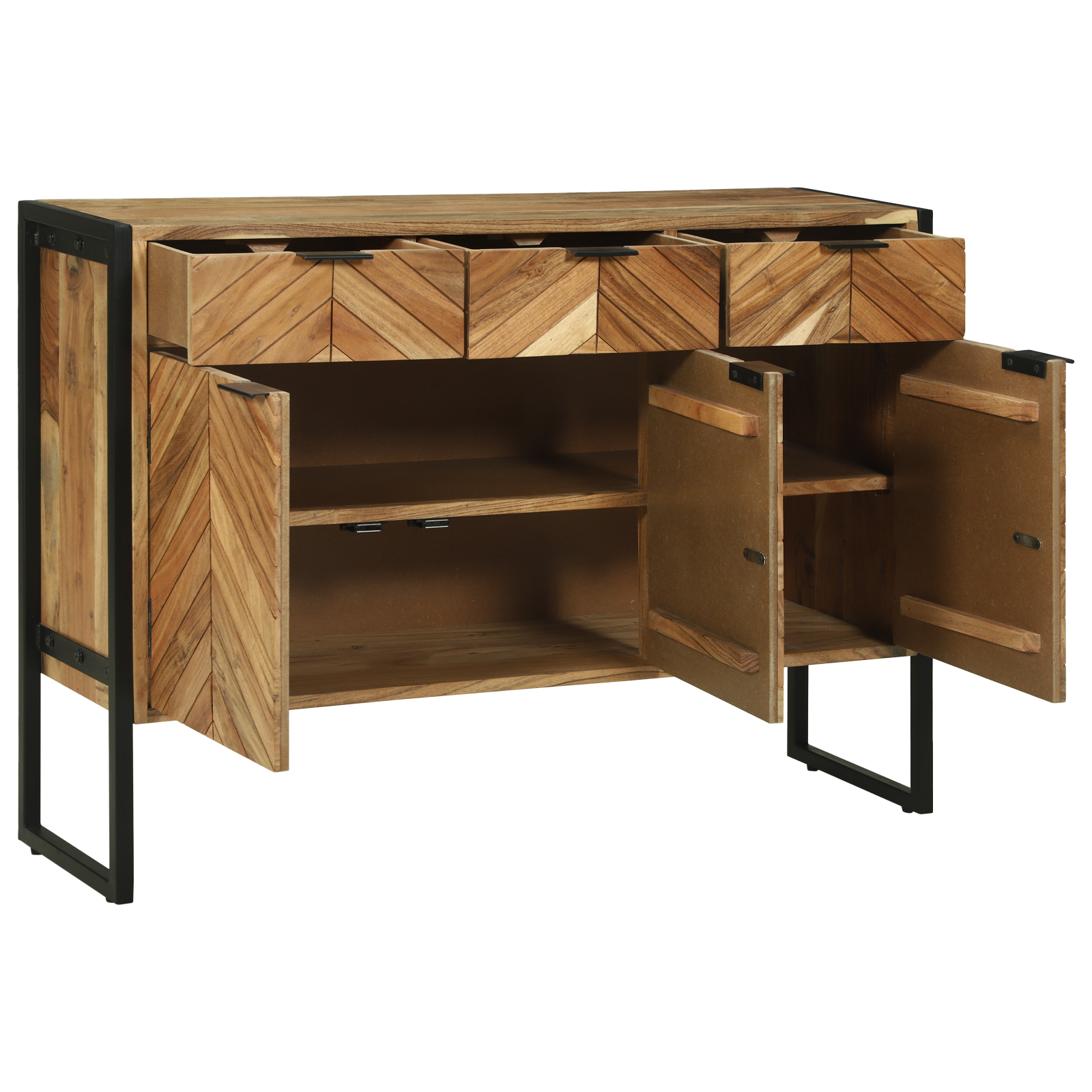 Buffet 100x30x75 cm Bois Massif d'Acacia
