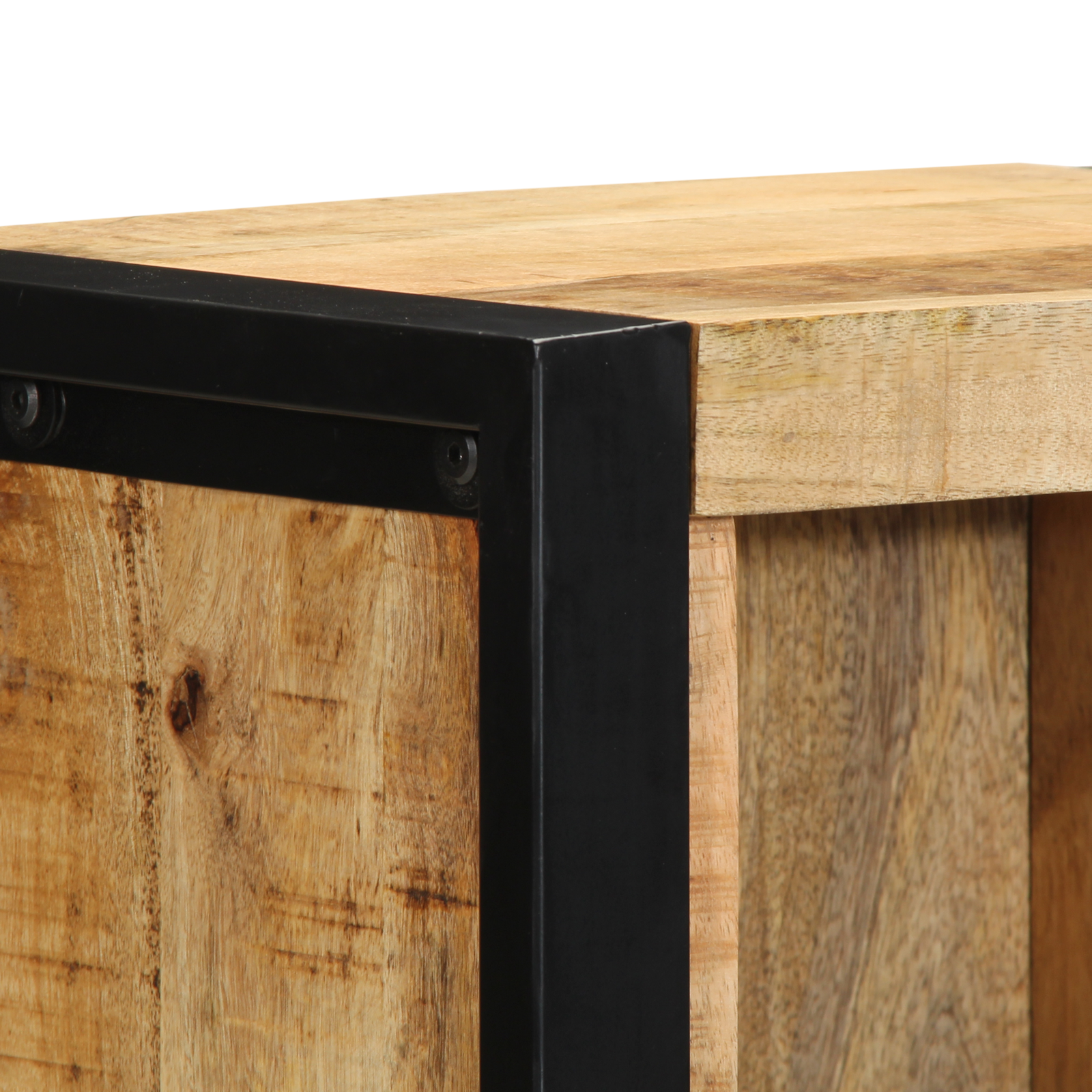 Commode de nuit 40x30x80 cm Bois massif de manguier brut