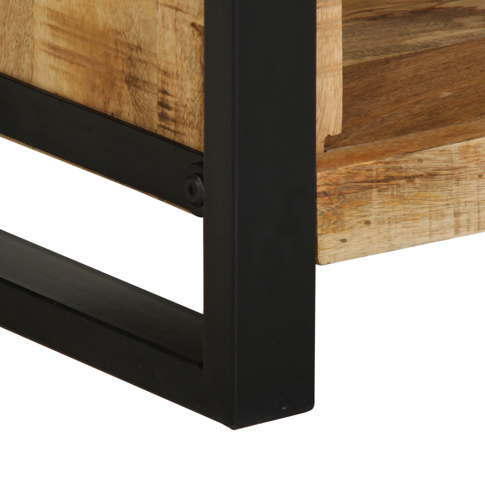 Commode de nuit 40x30x80 cm Bois massif de manguier brut