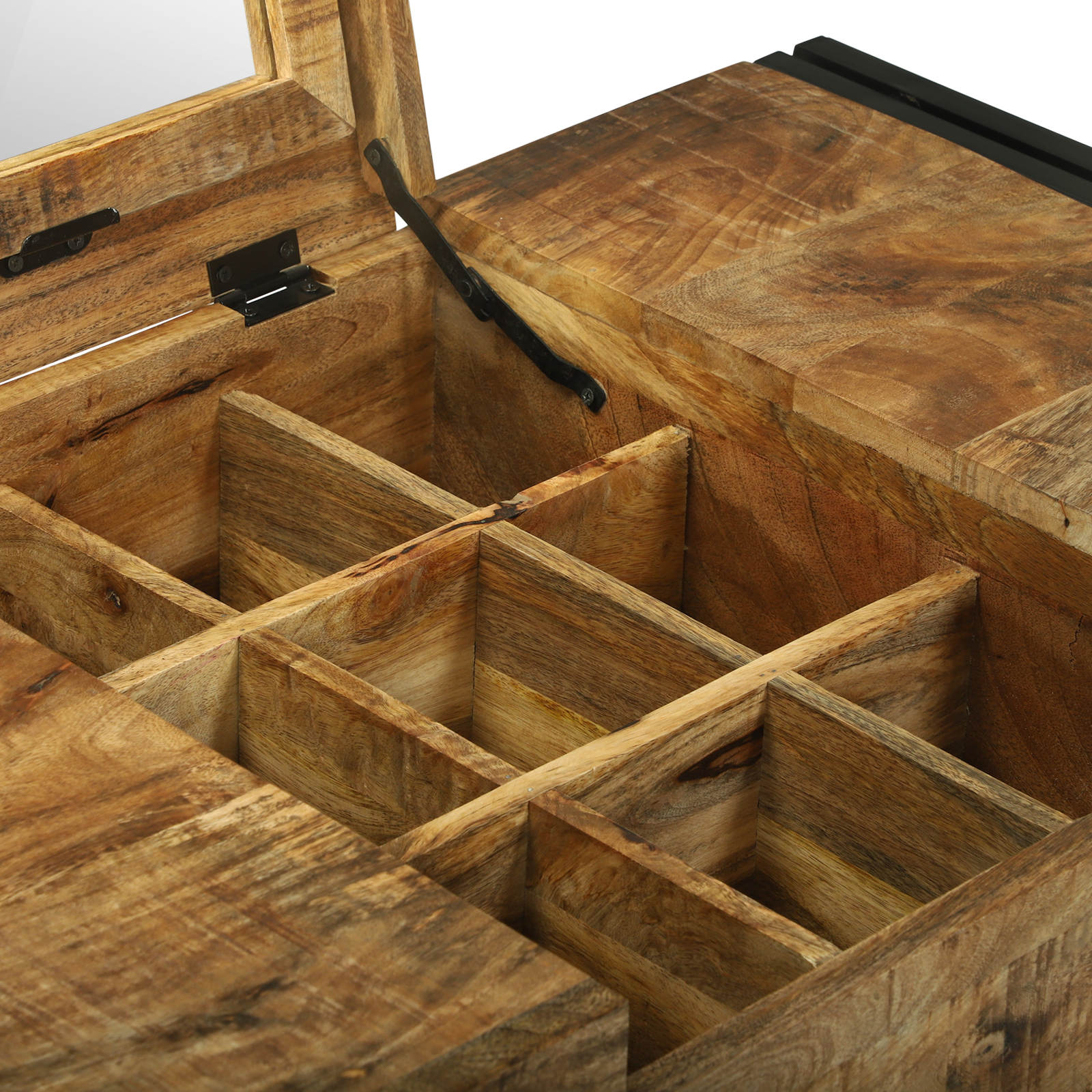 Table de toilette 90x50x75 cm en bois massif de manguier
