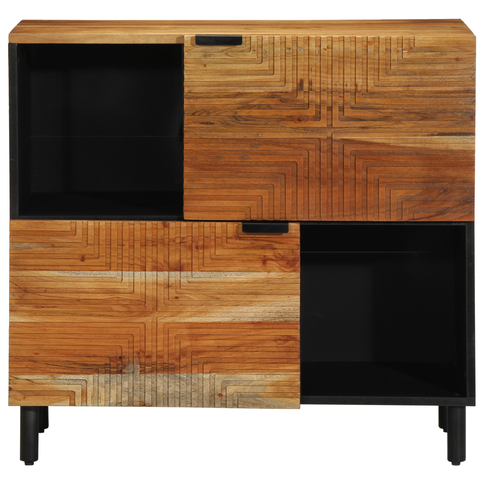 Buffet vidaXL 80x33x75 cm en bois massif d'acacia