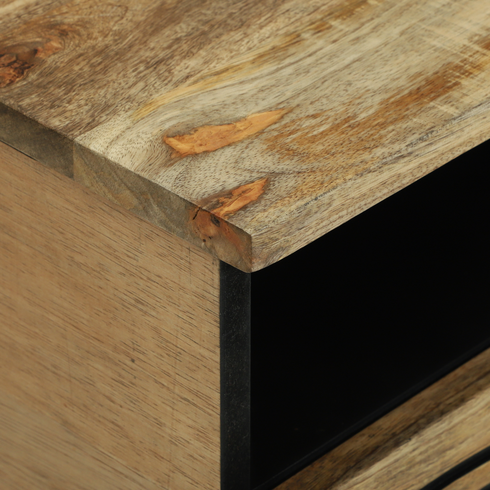 Table Basse - 80 x 54 x 40 cm - Bois de Mangue Solide