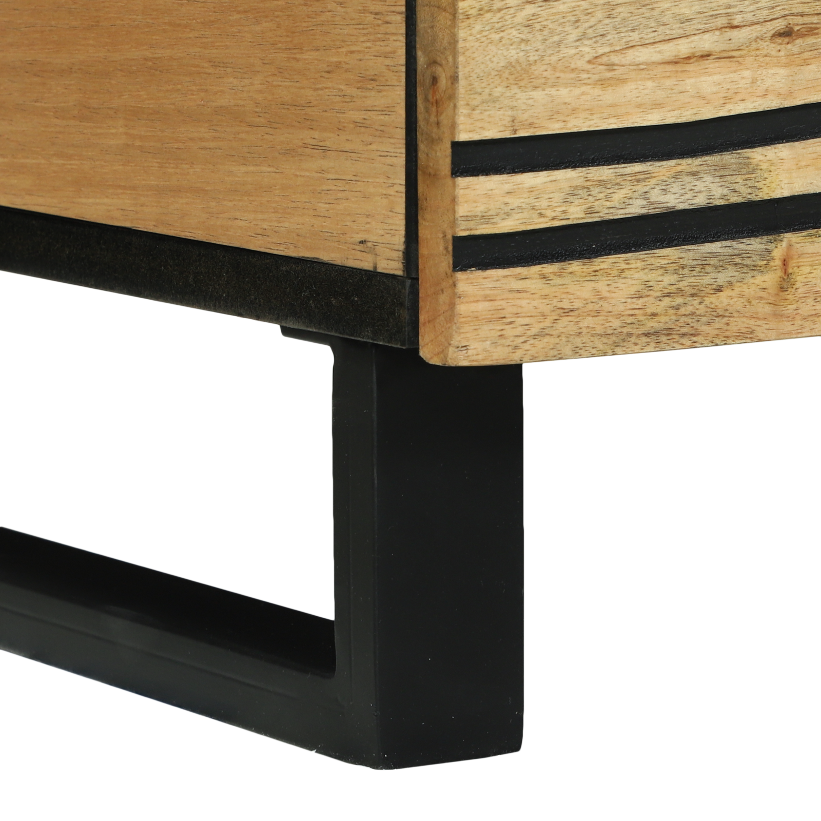 Table Basse - 80 x 54 x 40 cm - Bois de Mangue Solide