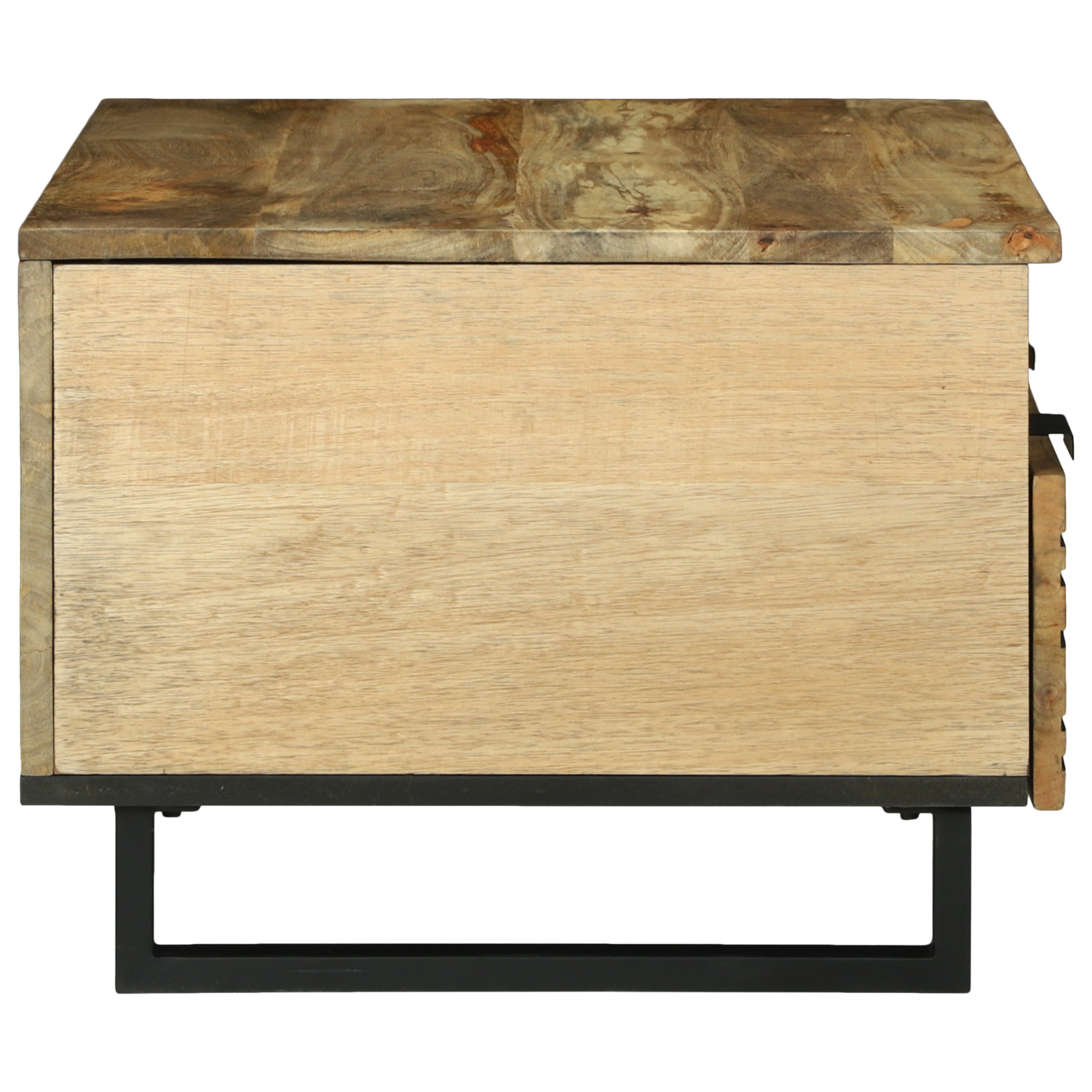 Table Basse - 80 x 54 x 40 cm - Bois de Mangue Solide