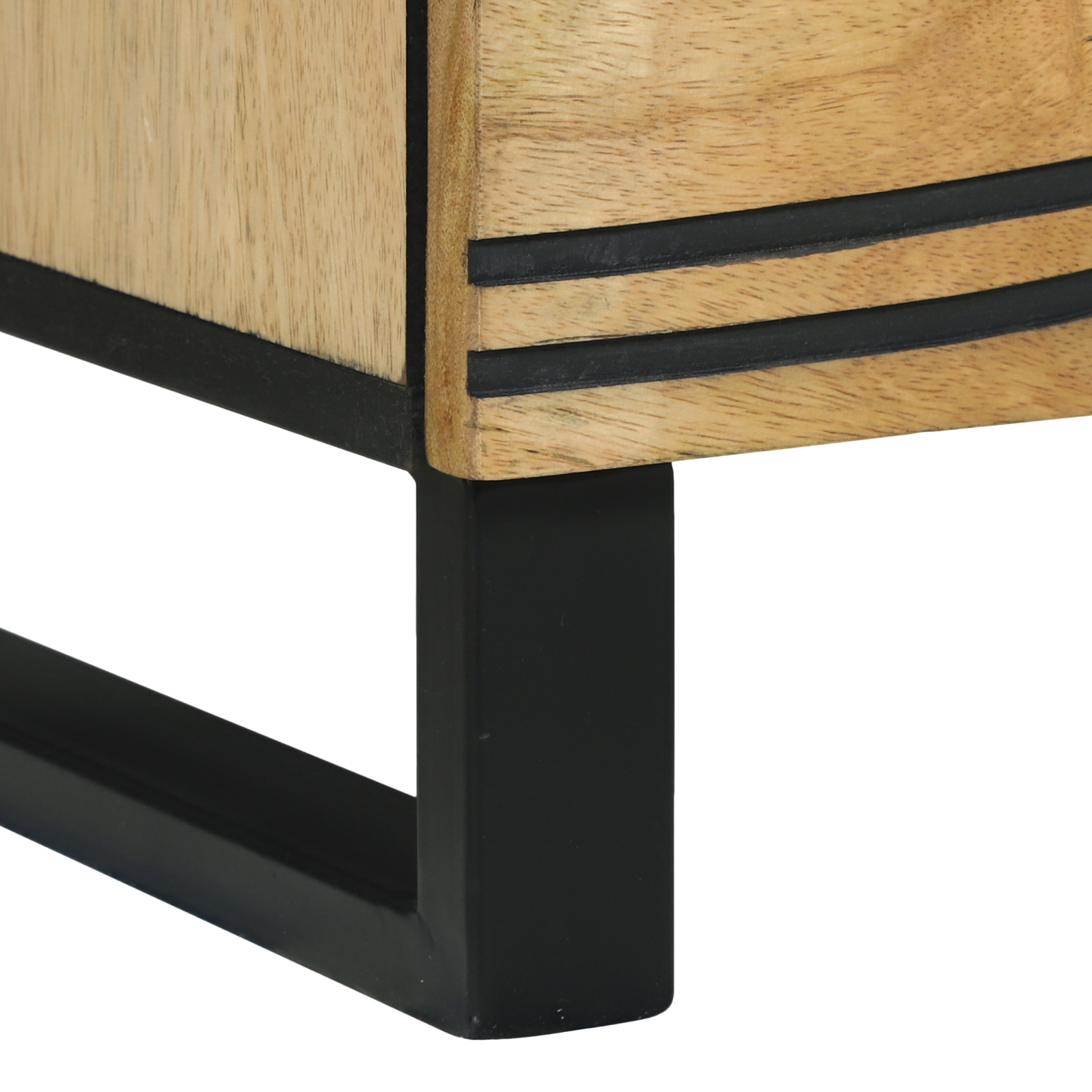 Meuble TV , 100x33.5x46 cm, en bois de manguier massif