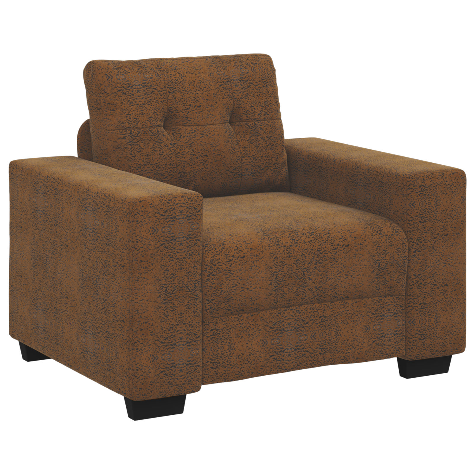 Fauteuil avec coussin Marron Faux cuir et bois - XIOS