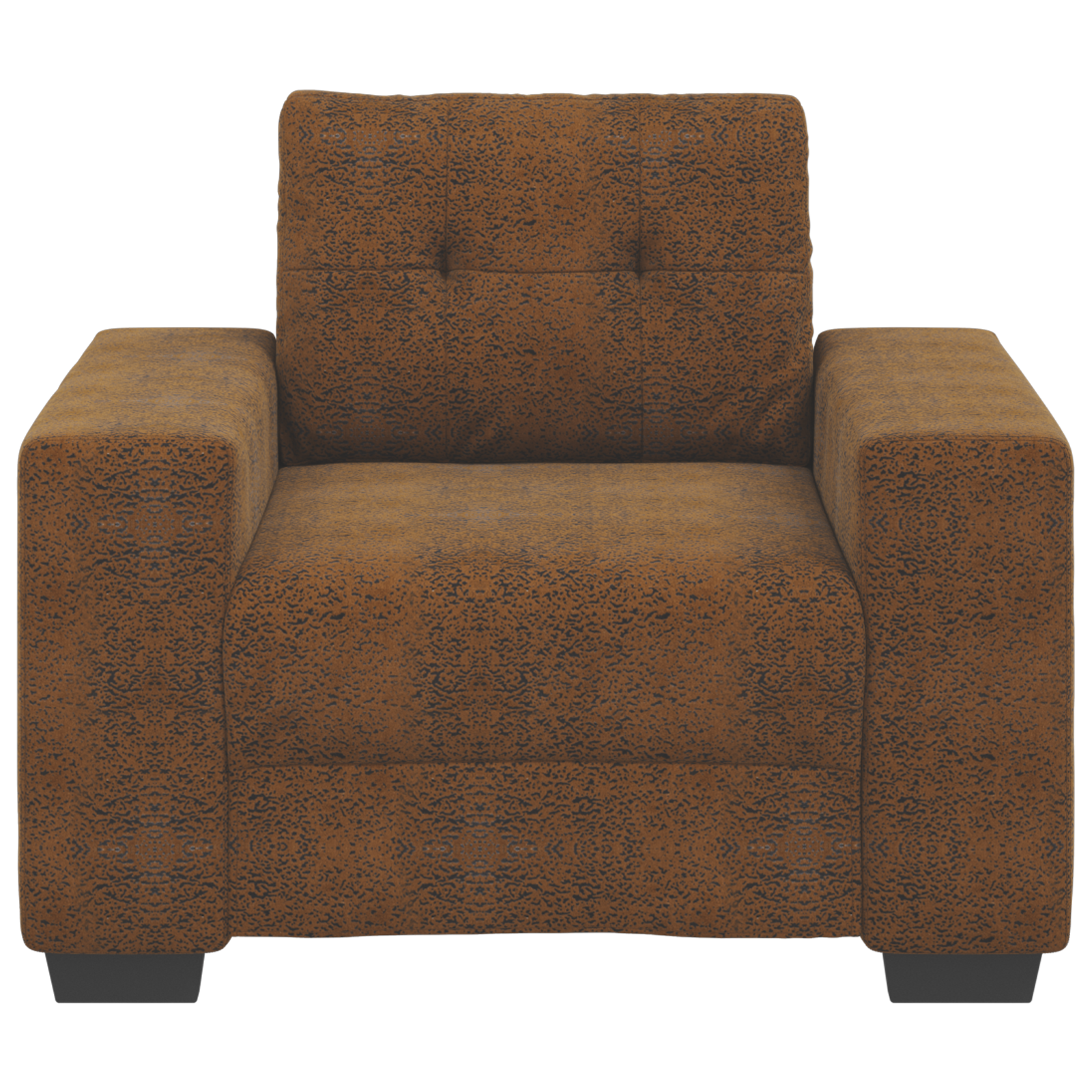Fauteuil avec coussin Marron Faux cuir et bois - XIOS