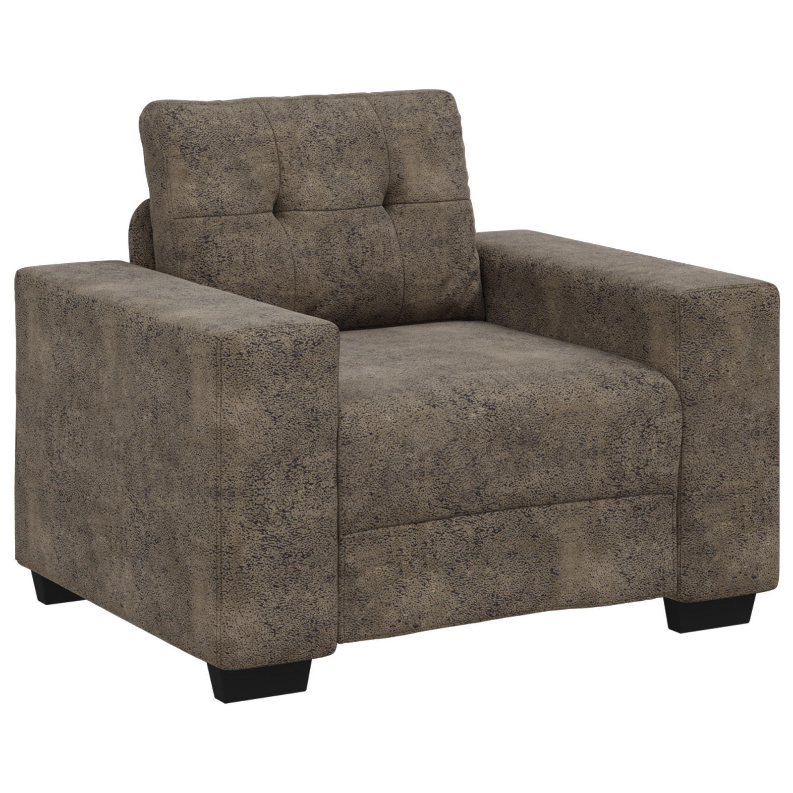 Fauteuil avec coussin Gris foncé Faux cuir - XIOS