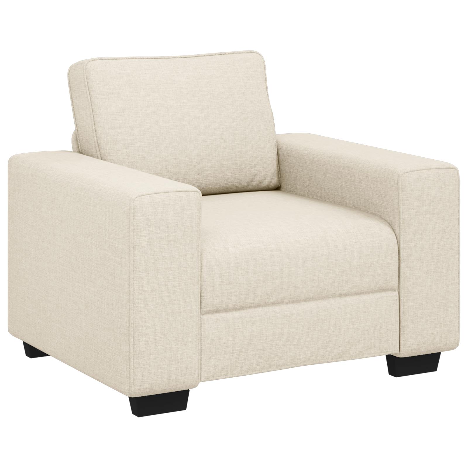 Canapé avec coussin avec oreiller Beige 100 x 77 x 82 cm Lin - XIOS