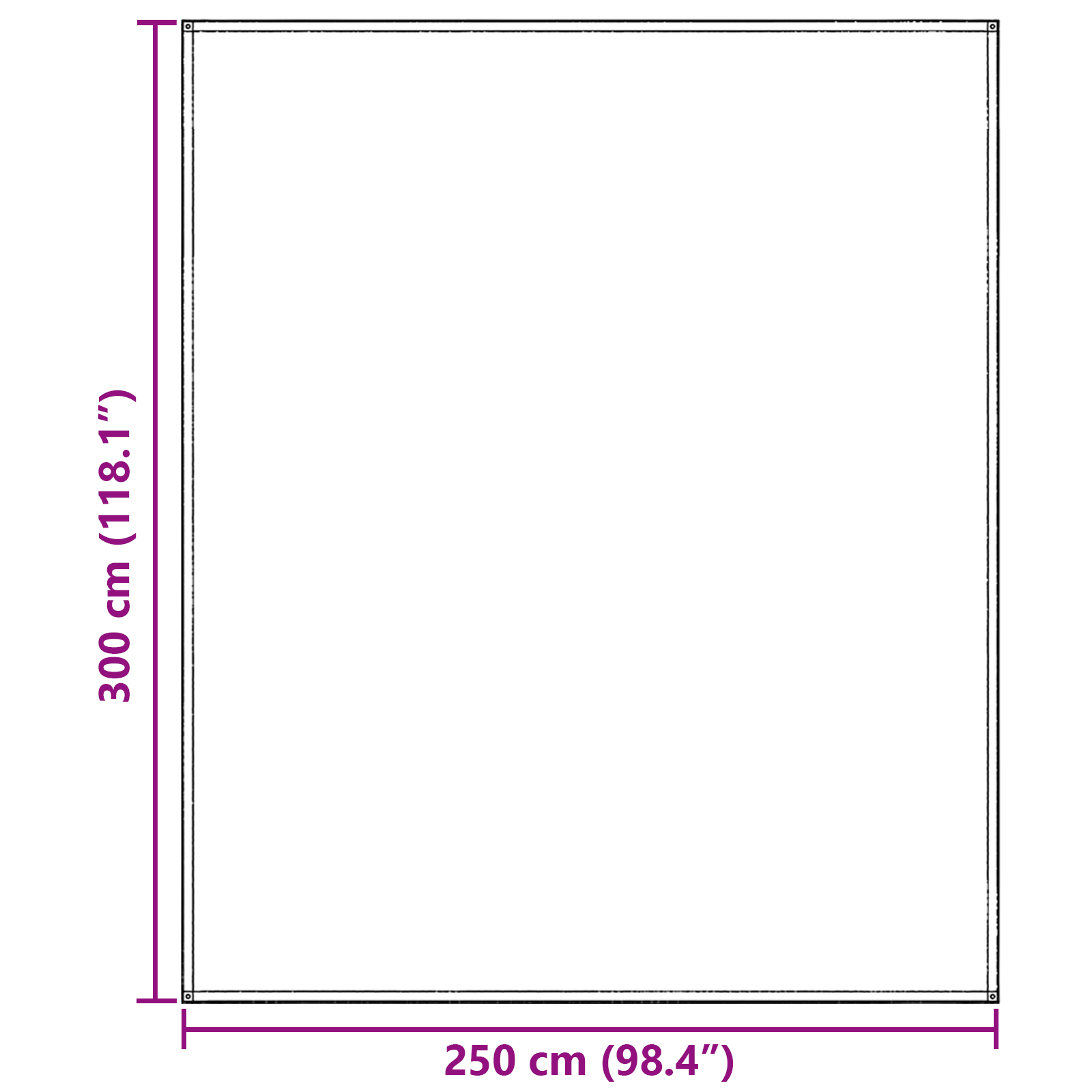 Accessoire de Tente Bleu-gris Polyéthylène 250 x 300 cm Pliable Accessoires de tente vidaXL