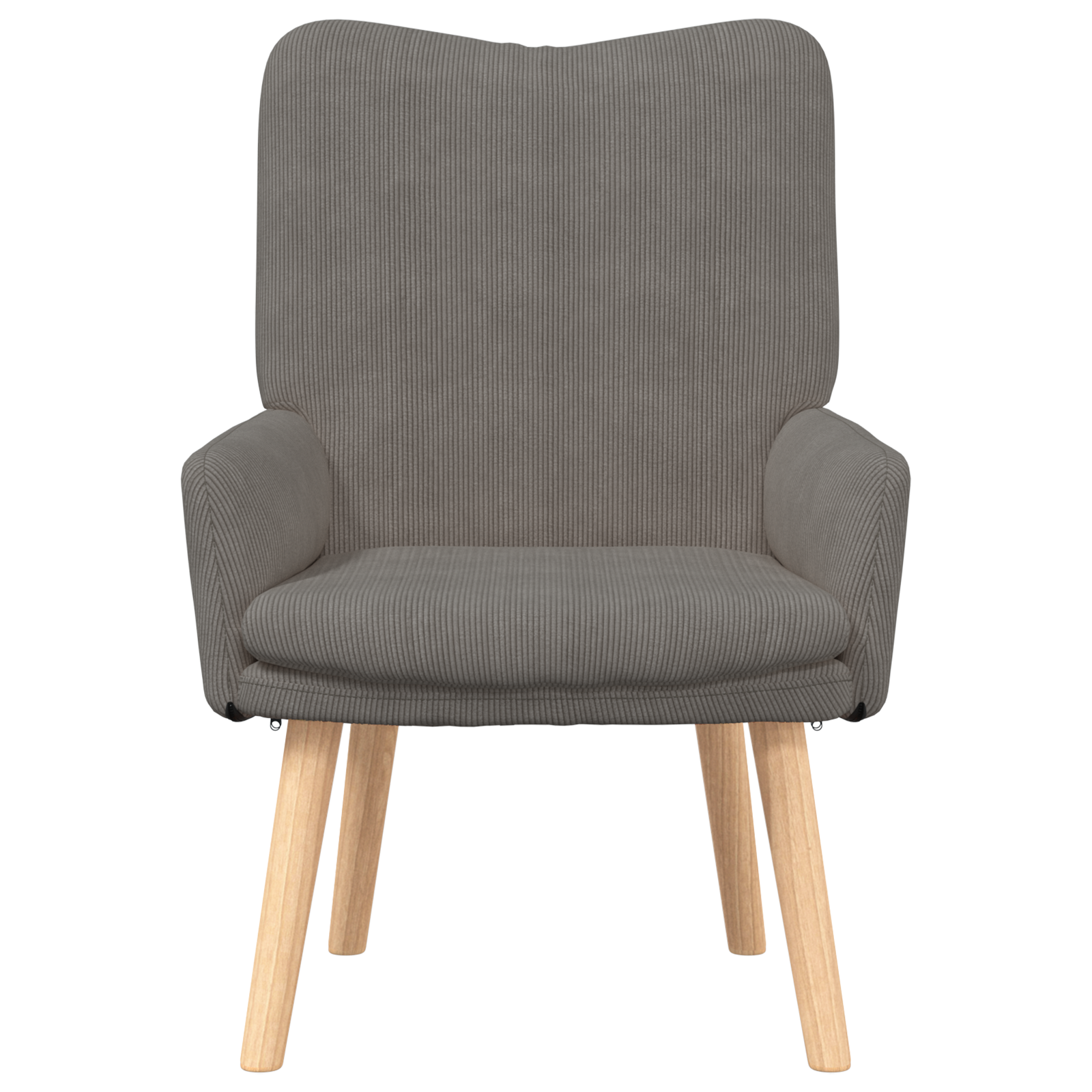 Fauteuil Relaxant VidaXL Gris Clair en Velours Côtelé