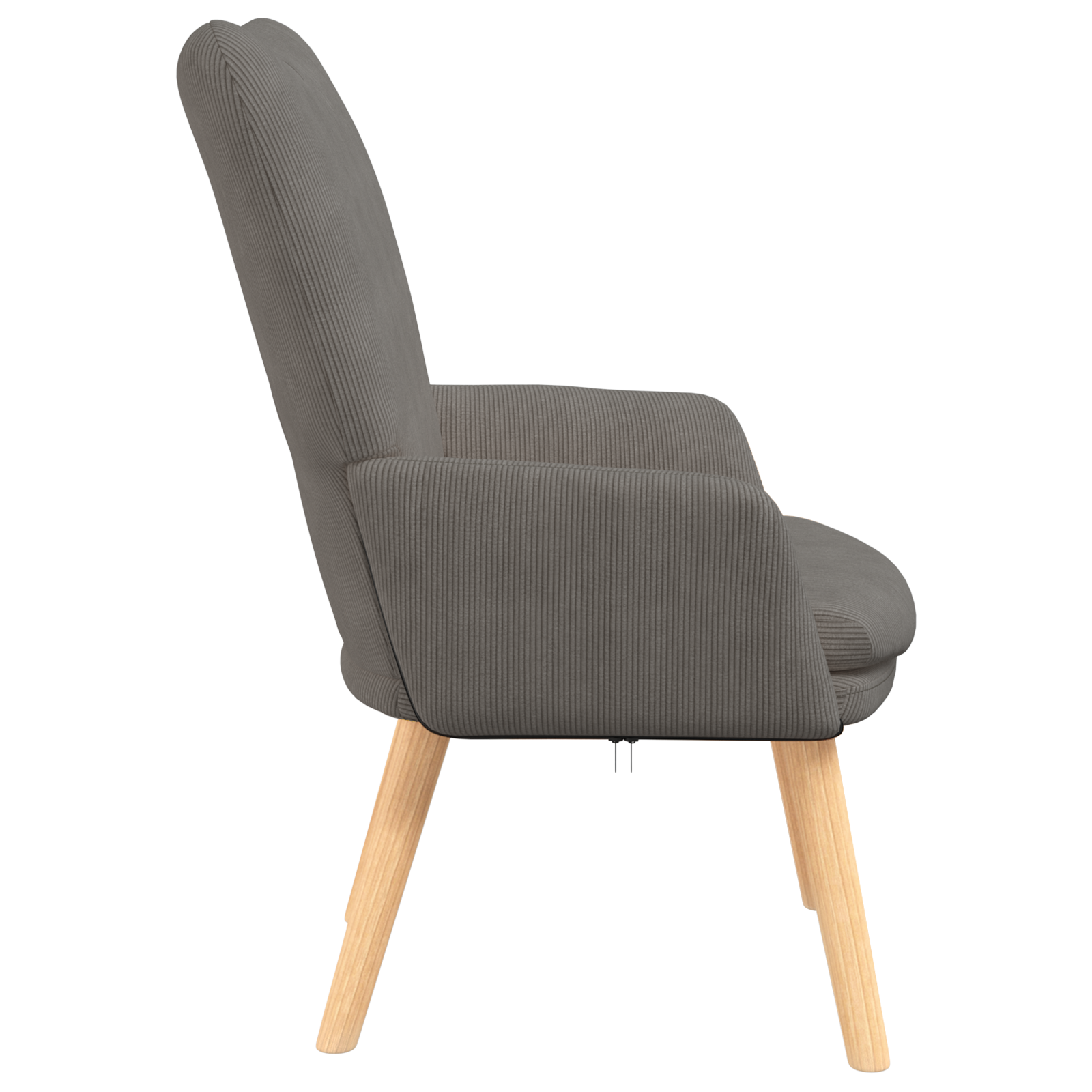 Fauteuil Relaxant VidaXL Gris Clair en Velours Côtelé