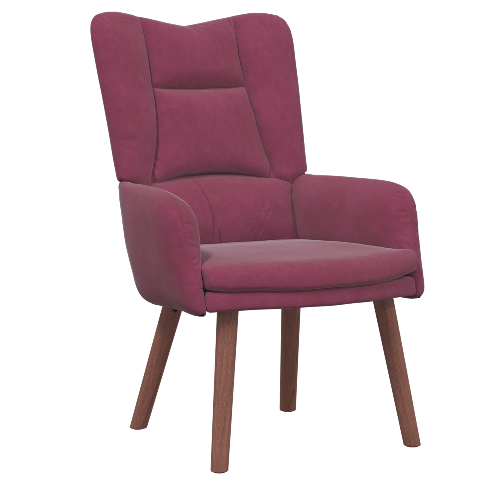 Fauteuil relaxant vidaXL en velours rouge vin