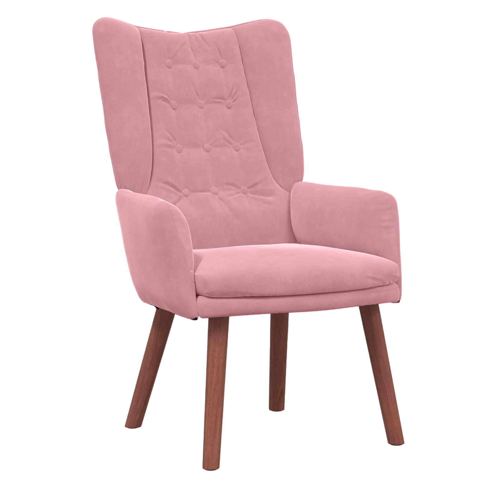 Fauteuil Relaxant en Velours Rose