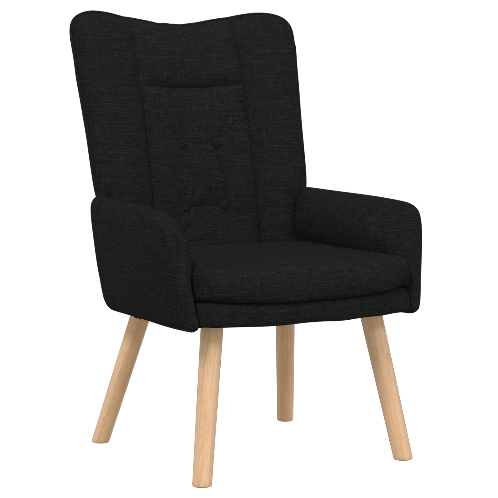 Chaise Relaxante vidaXL Tissu Noir