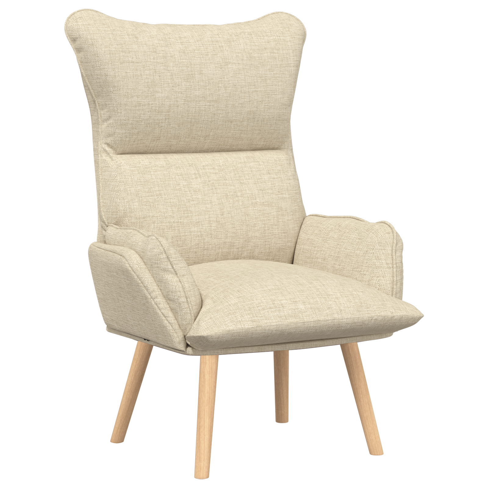 Fauteuil relaxant vidaXL en tissu crème