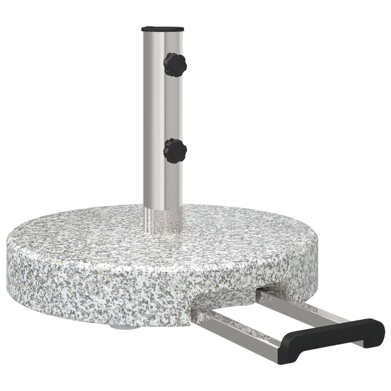 Base de parasol mobile avec poignée Gris Granit 29 kg Ronde Supports pour parasols vidaXL