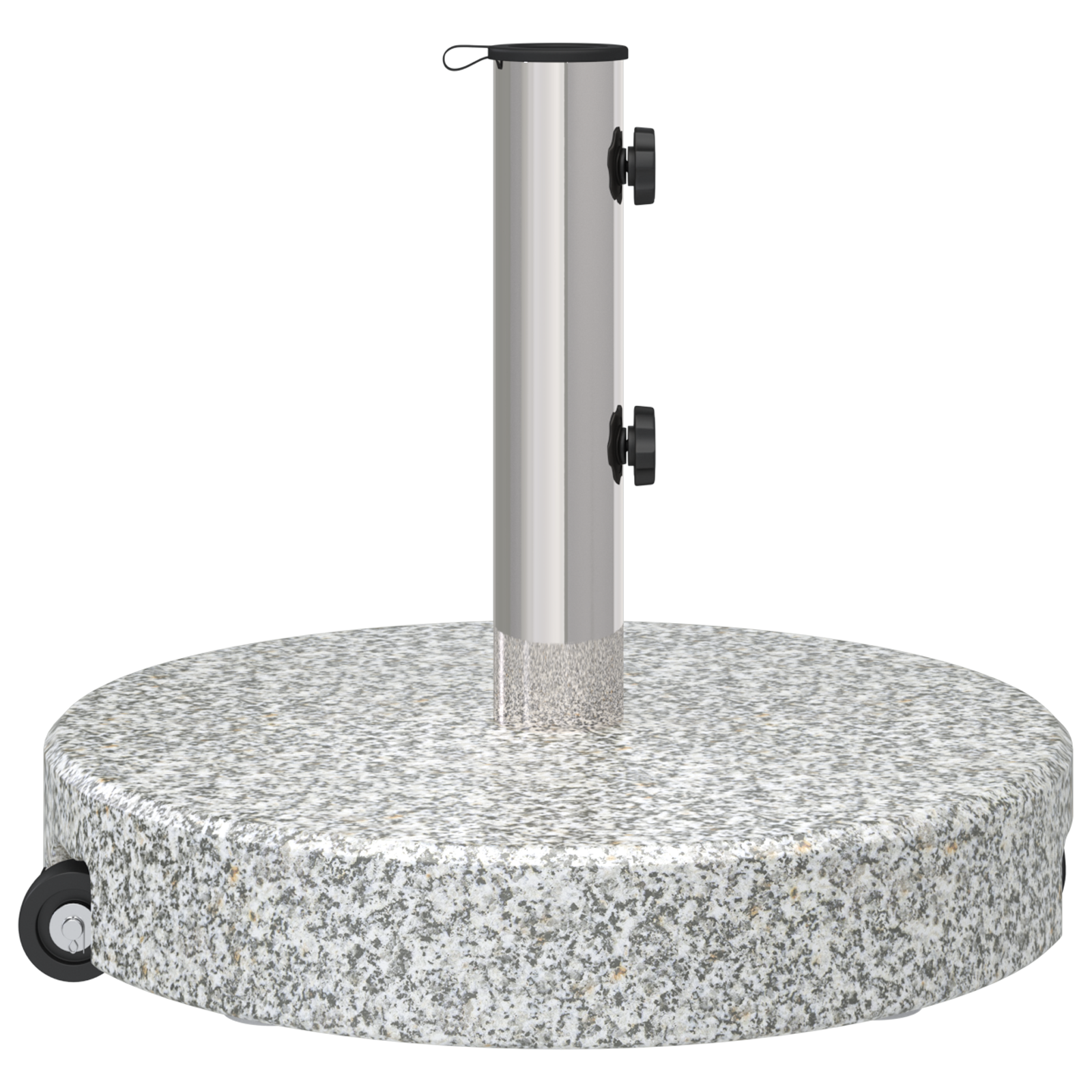 Base de parasol mobile avec poignée Gris Granit 29 kg Ronde Supports pour parasols vidaXL