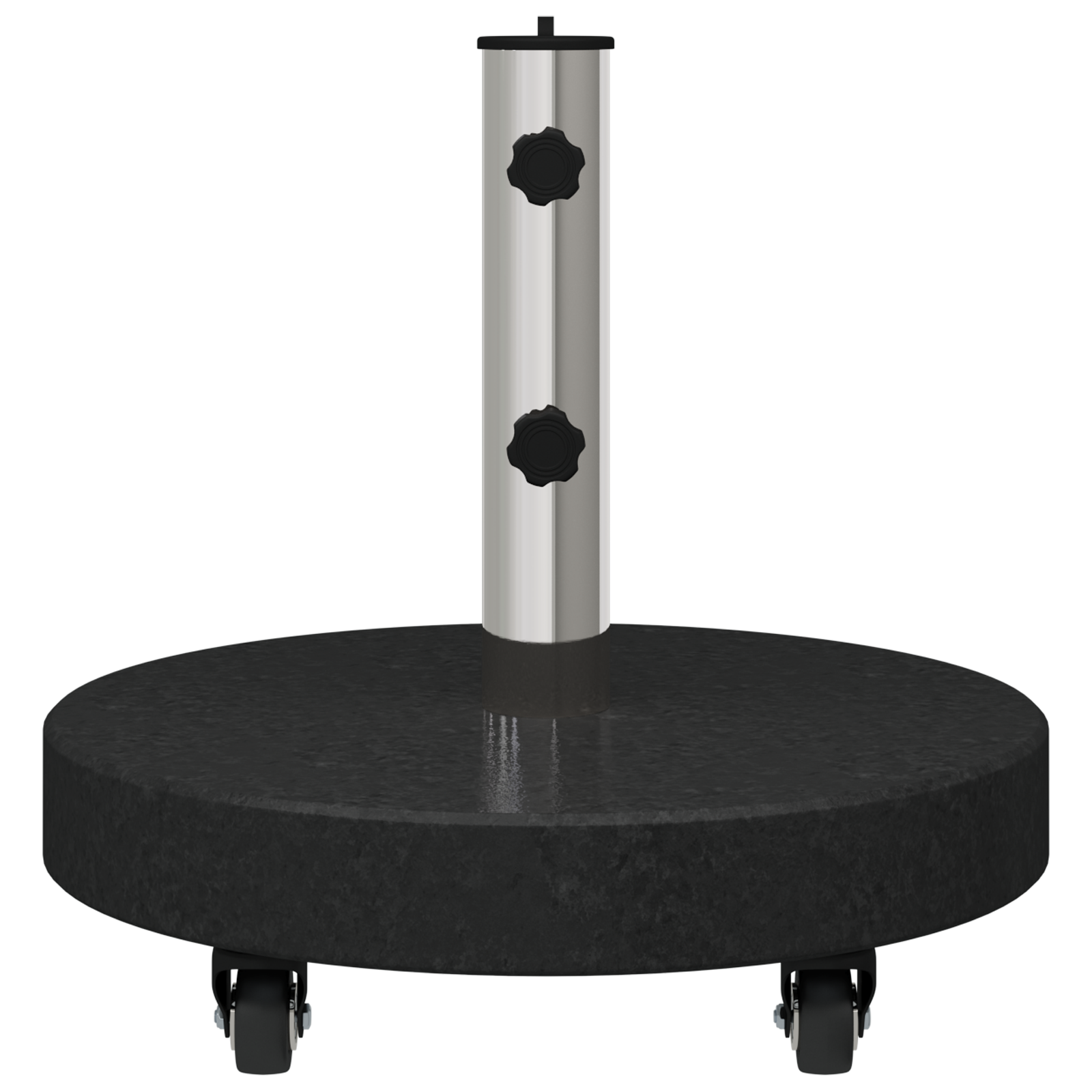 Base de parasol roulable pour poteaux Ø38/48mm - Granit noir, rond de 30kg Supports pour parasols vidaXL