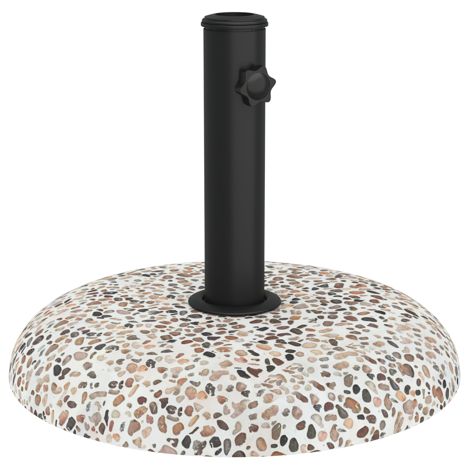 Base pour poteaux de 37/42/52/58mm Béton multicolore 20 kg Supports pour parasols vidaXL