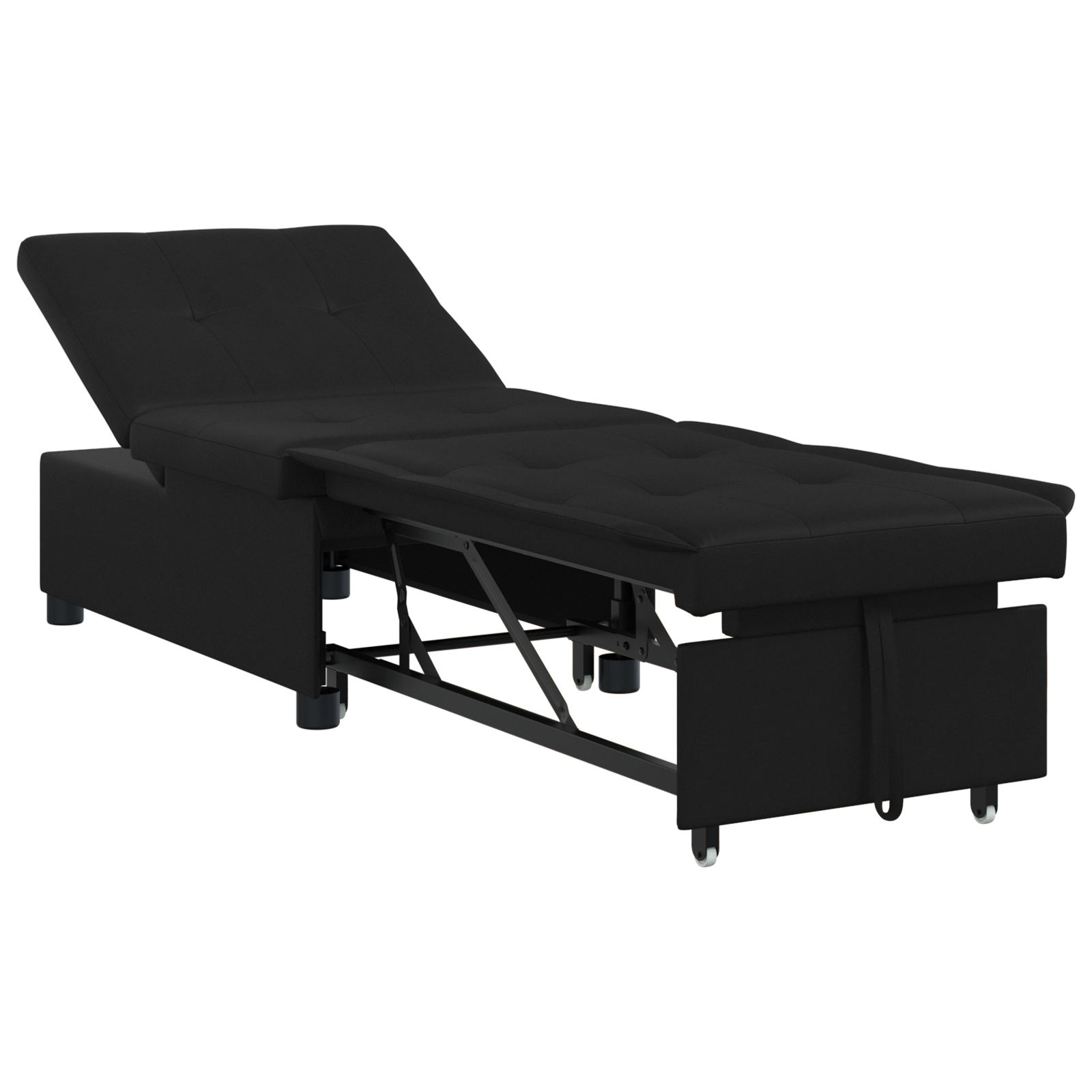Canapé-Lit avec coussin Noir 67 x 194 x 82 cm Contreplaqué - XIOS