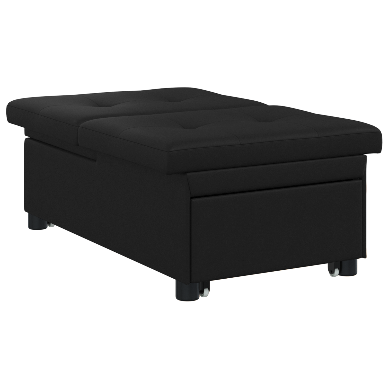 Canapé-Lit avec coussin Noir 67 x 194 x 82 cm Contreplaqué - XIOS