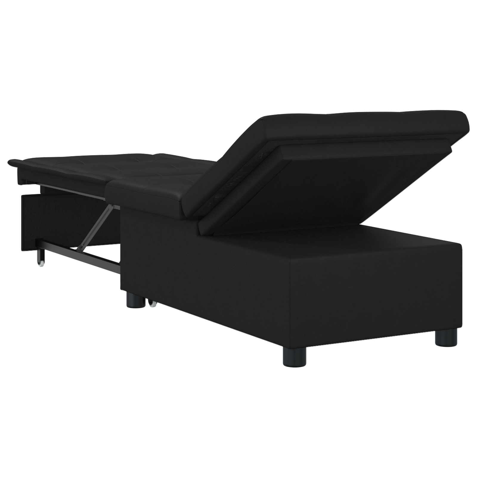Canapé-Lit avec coussin Noir 67 x 194 x 82 cm Contreplaqué - XIOS