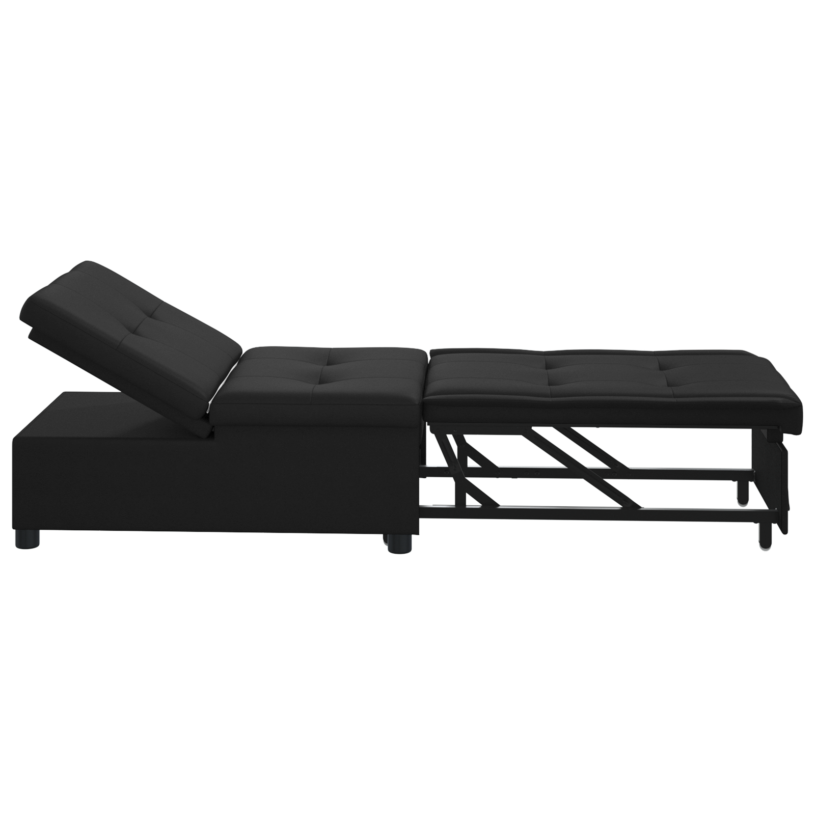 Canapé-Lit avec coussin Noir 67 x 194 x 82 cm Contreplaqué - XIOS