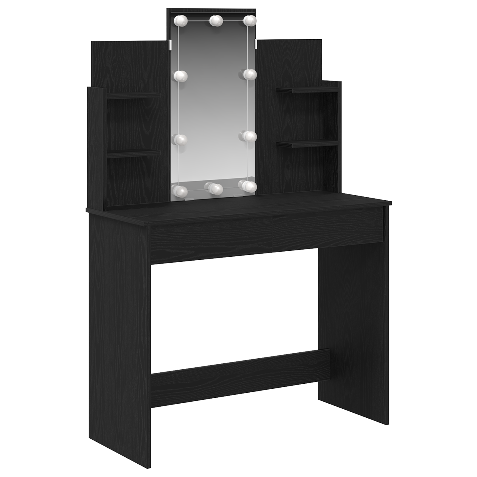 Table de Toilette Chêne noir 96 x 40 x 142 cm Bois d'ingénierie - XIOS